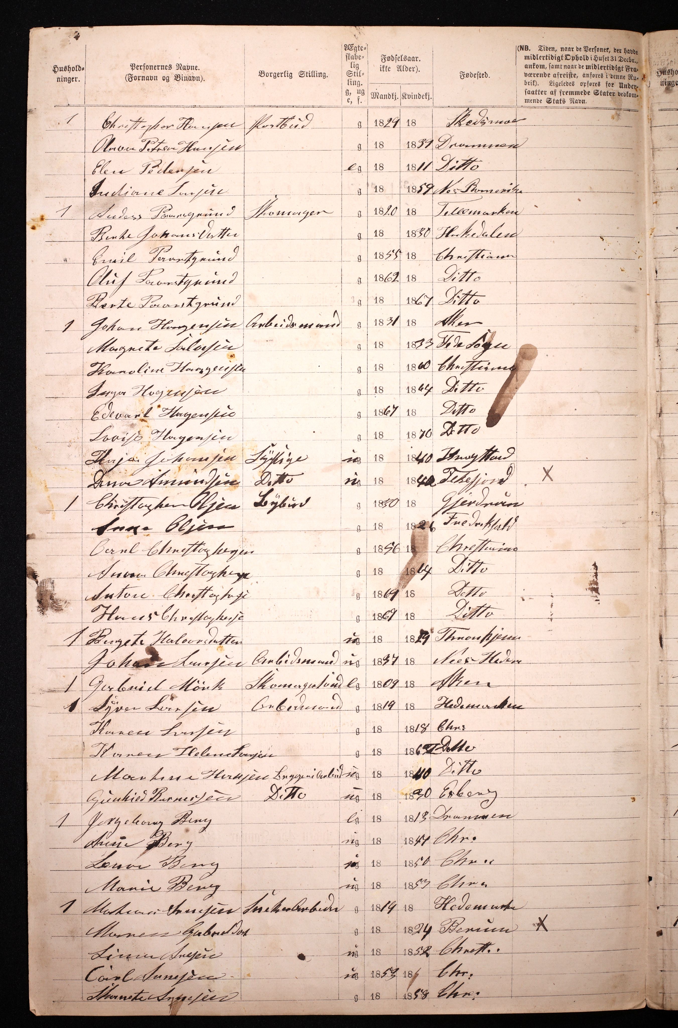 RA, 1870 census for 0301 Kristiania, 1870, p. 972