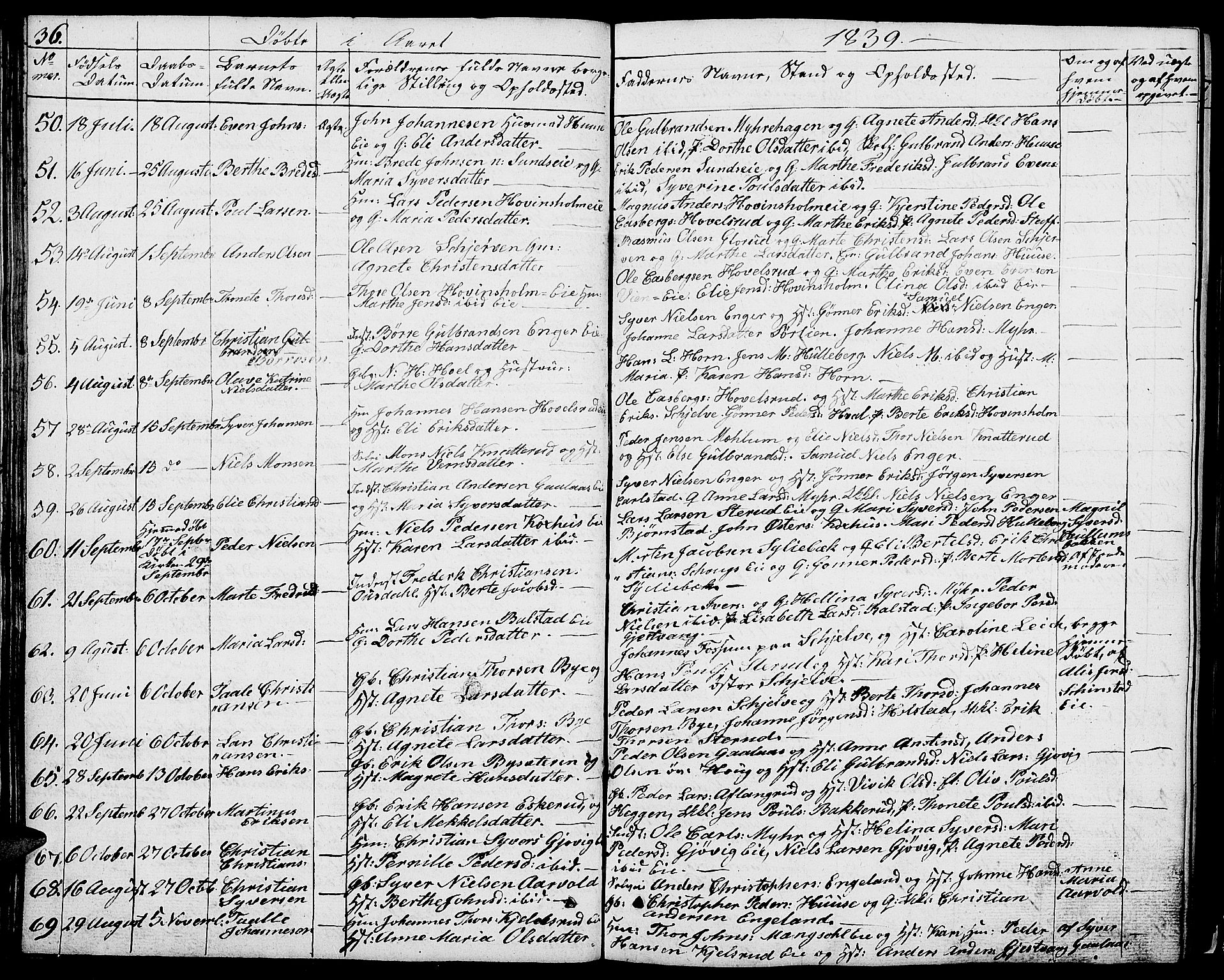 Nes prestekontor, Hedmark, AV/SAH-PREST-020/L/La/L0004: Parish register (copy) no. 4, 1832-1861, p. 36