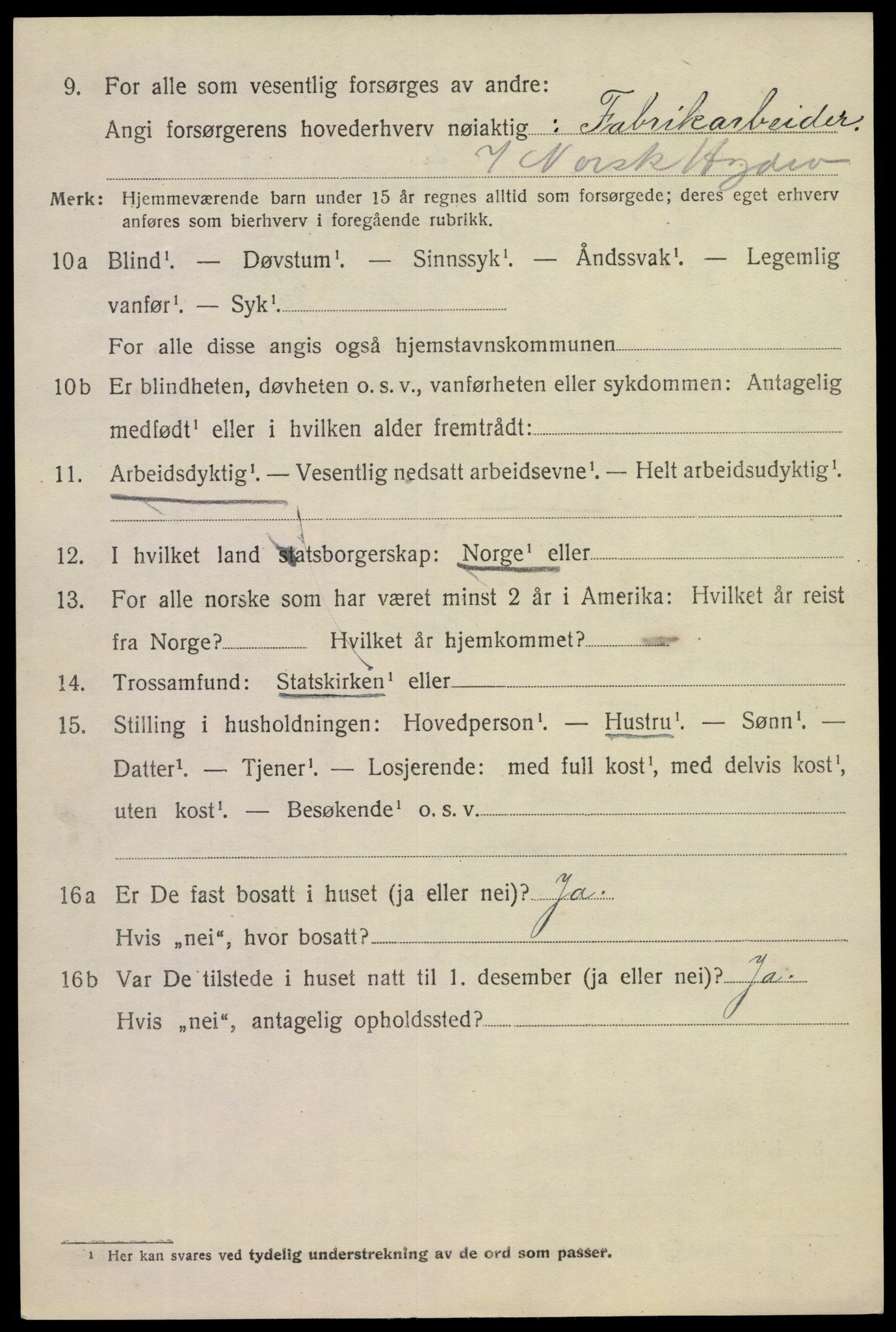 SAKO, 1920 census for Tinn, 1920, p. 9899