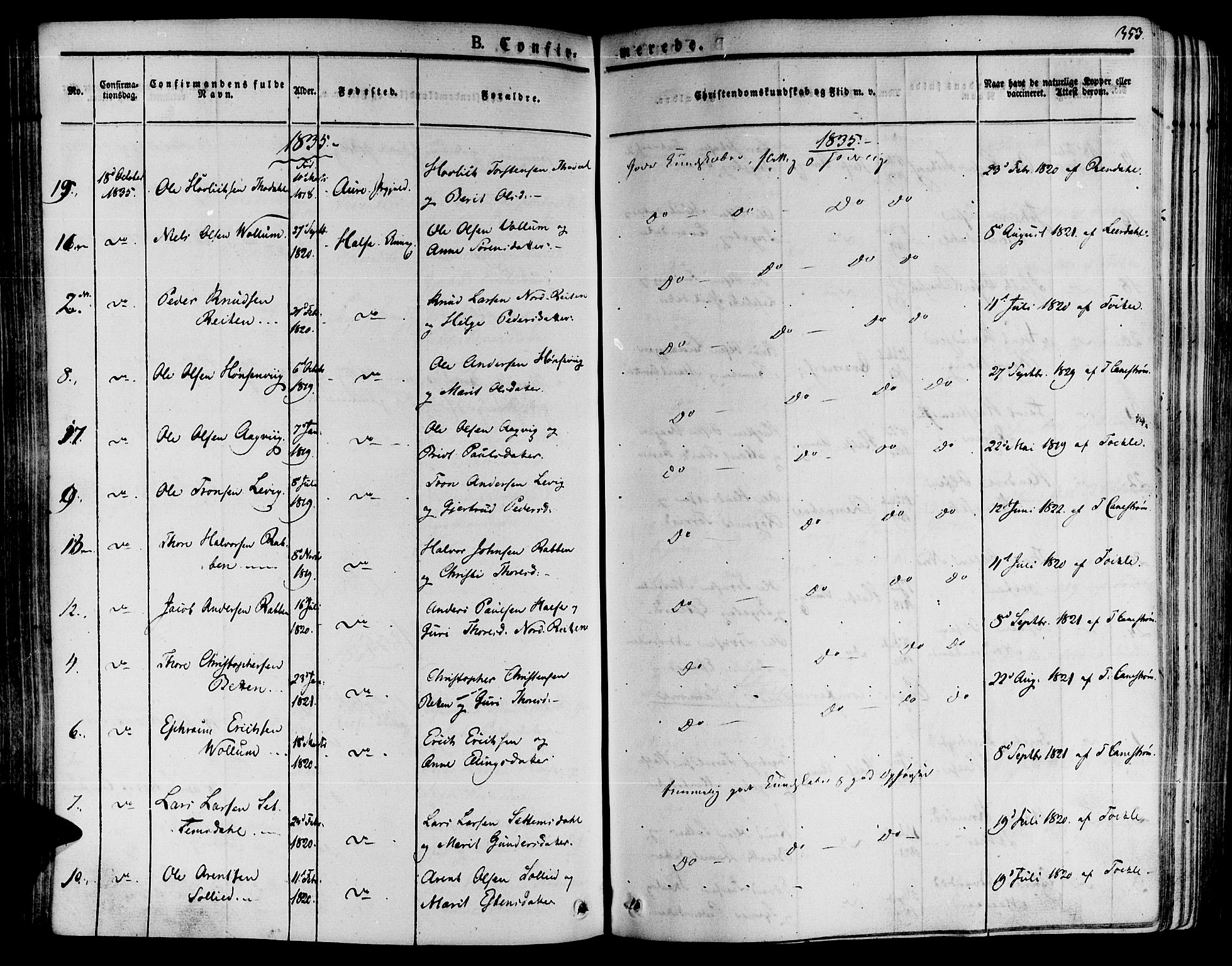 Ministerialprotokoller, klokkerbøker og fødselsregistre - Møre og Romsdal, AV/SAT-A-1454/592/L1025: Parish register (official) no. 592A03 /2, 1831-1849, p. 353