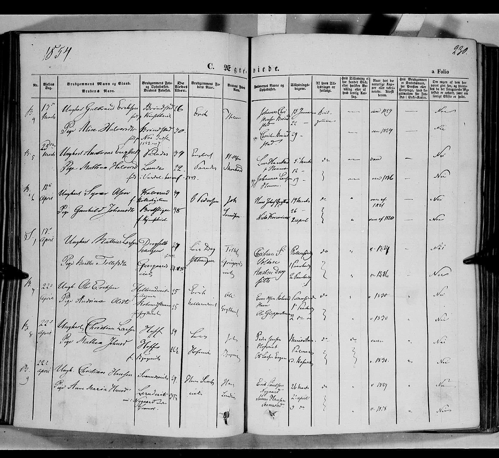 Biri prestekontor, SAH/PREST-096/H/Ha/Haa/L0005: Parish register (official) no. 5, 1843-1854, p. 230