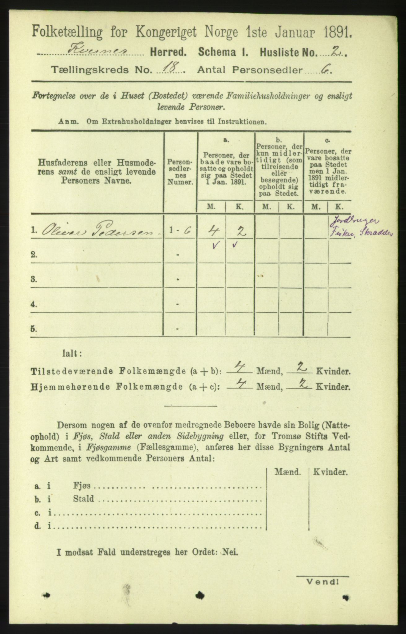 RA, 1891 census for 1553 Kvernes, 1891, p. 7655