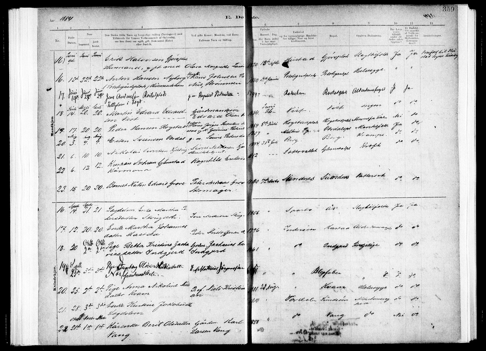 Ministerialprotokoller, klokkerbøker og fødselsregistre - Nord-Trøndelag, AV/SAT-A-1458/730/L0285: Parish register (official) no. 730A10, 1879-1914, p. 359