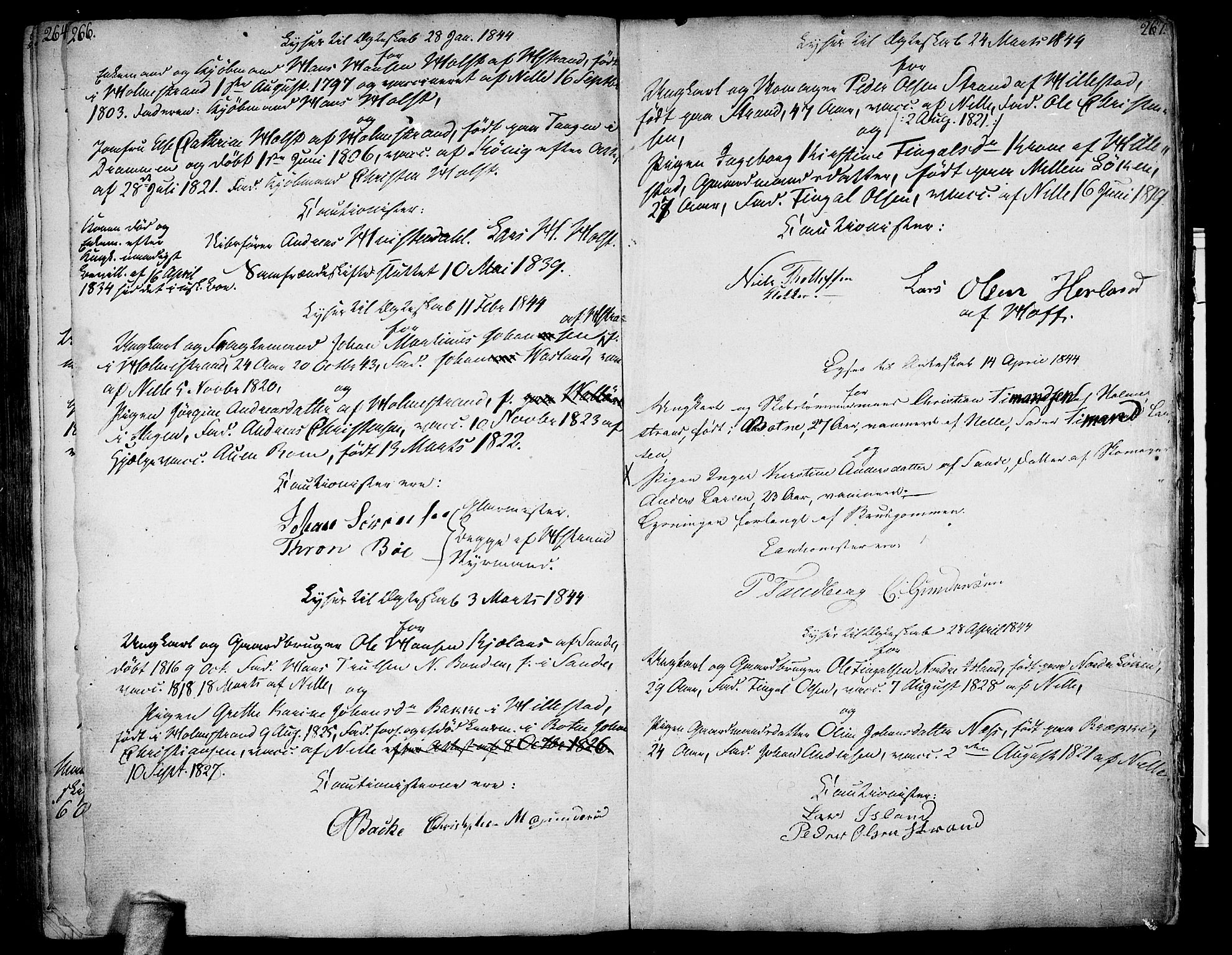Botne kirkebøker, SAKO/A-340/F/Fa/L0003: Parish register (official) no. I 3 /1, 1792-1844, p. 266-267