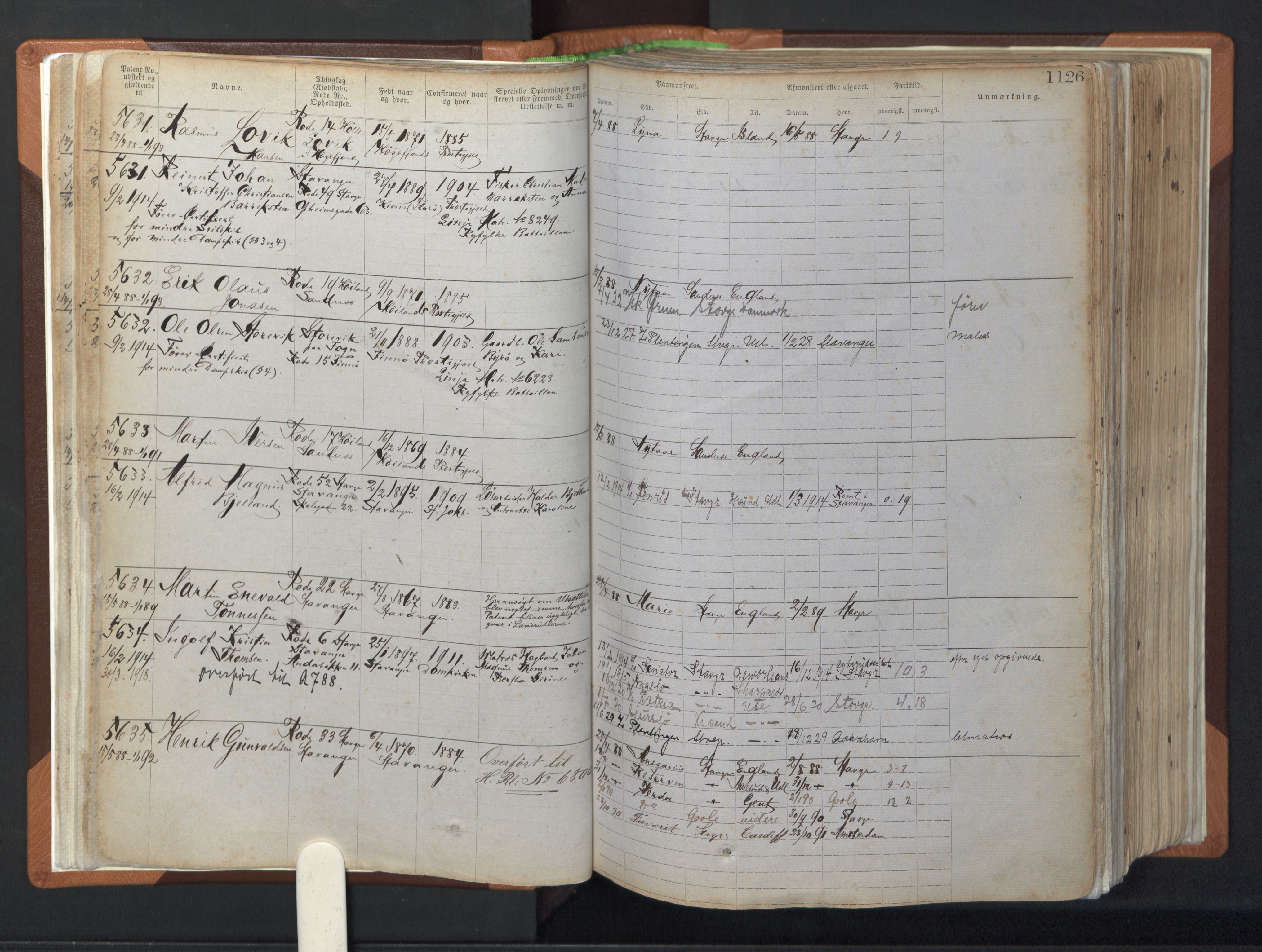 Stavanger sjømannskontor, AV/SAST-A-102006/F/Ff/L0007: Annotasjonsrulle, patentnr. 5506-7180, 1887-1900, p. 31