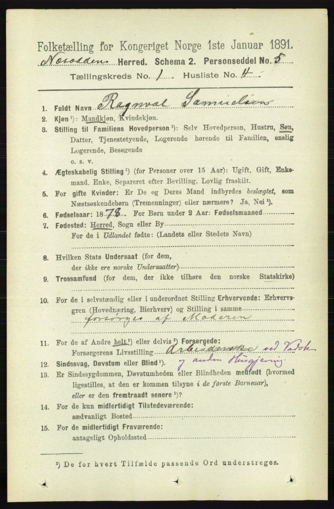 RA, 1891 census for 0216 Nesodden, 1891, p. 111