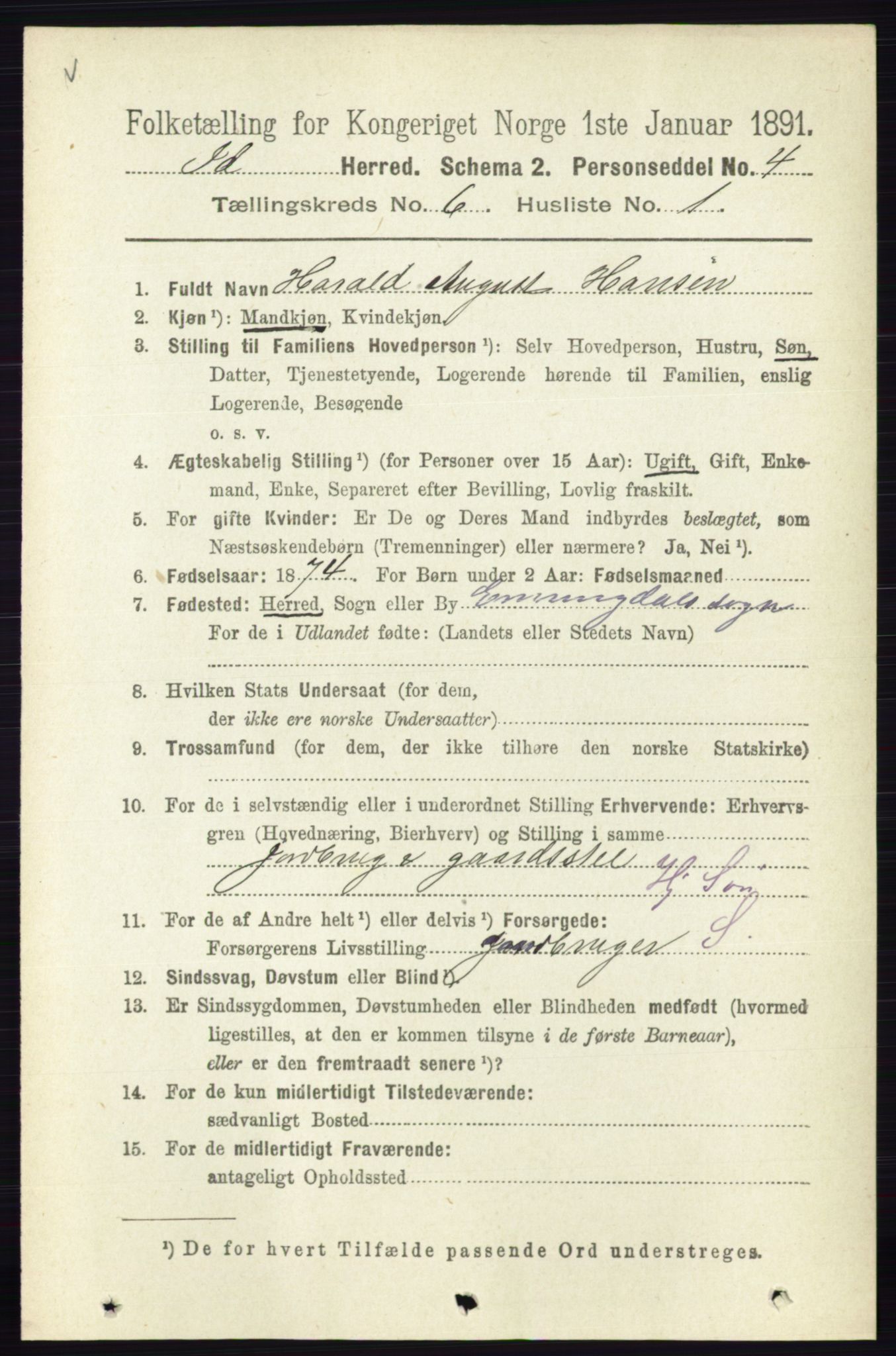 RA, 1891 census for 0117 Idd, 1891, p. 3577