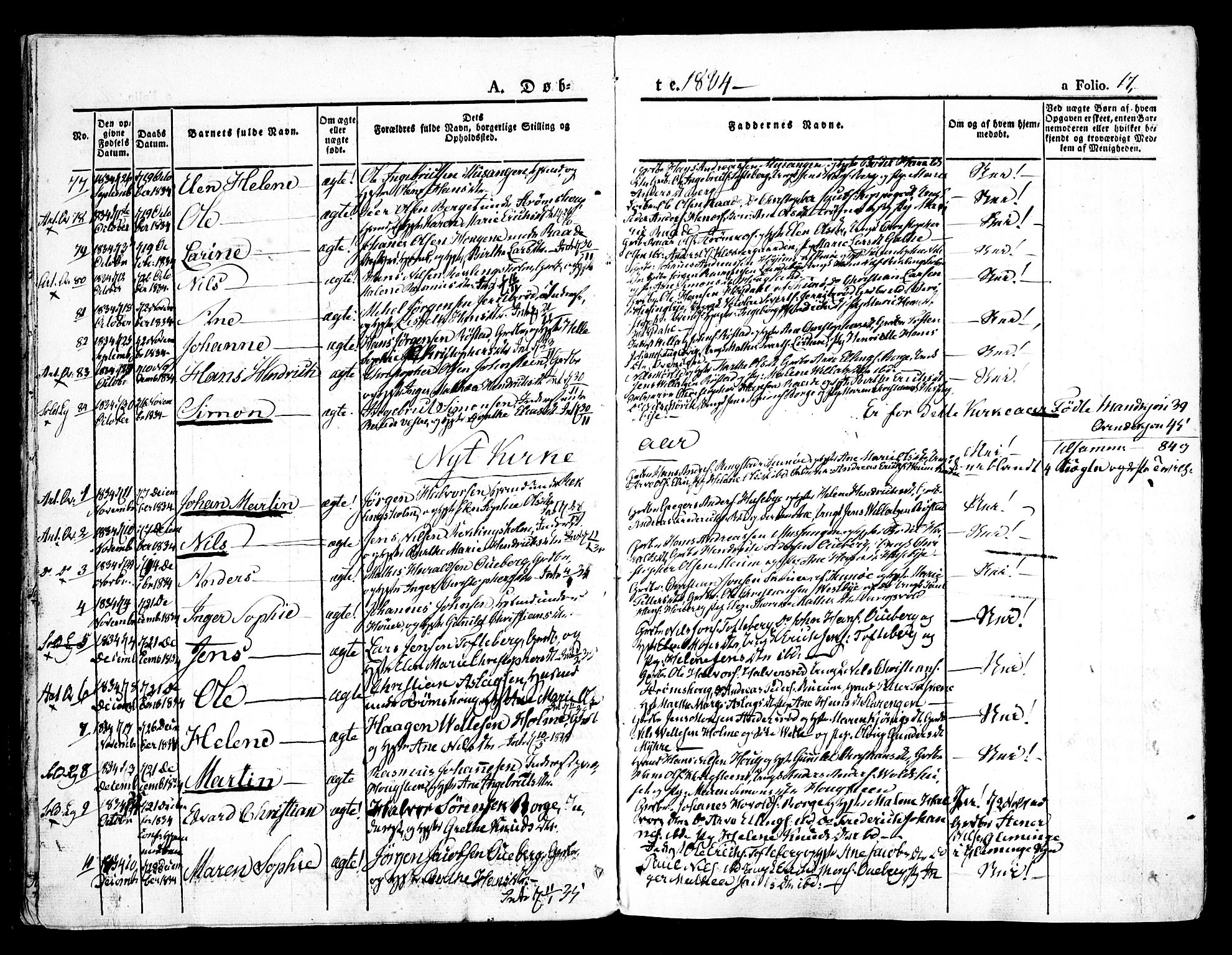 Råde prestekontor kirkebøker, AV/SAO-A-2009/F/Fa/L0005: Parish register (official) no. 5, 1830-1853, p. 17