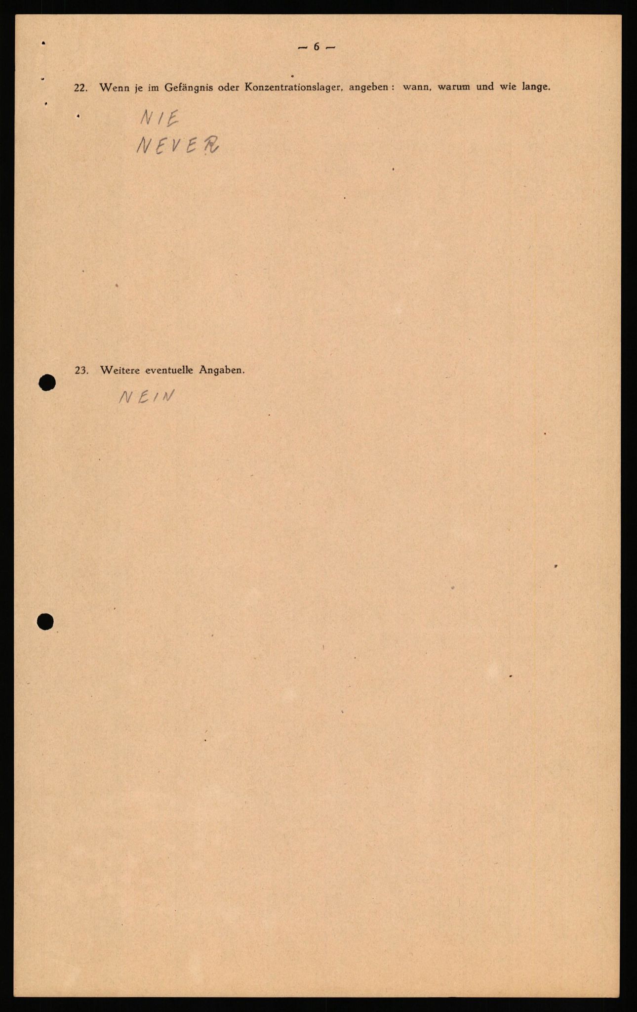Forsvaret, Forsvarets overkommando II, RA/RAFA-3915/D/Db/L0041: CI Questionaires.  Diverse nasjonaliteter., 1945-1946, p. 86
