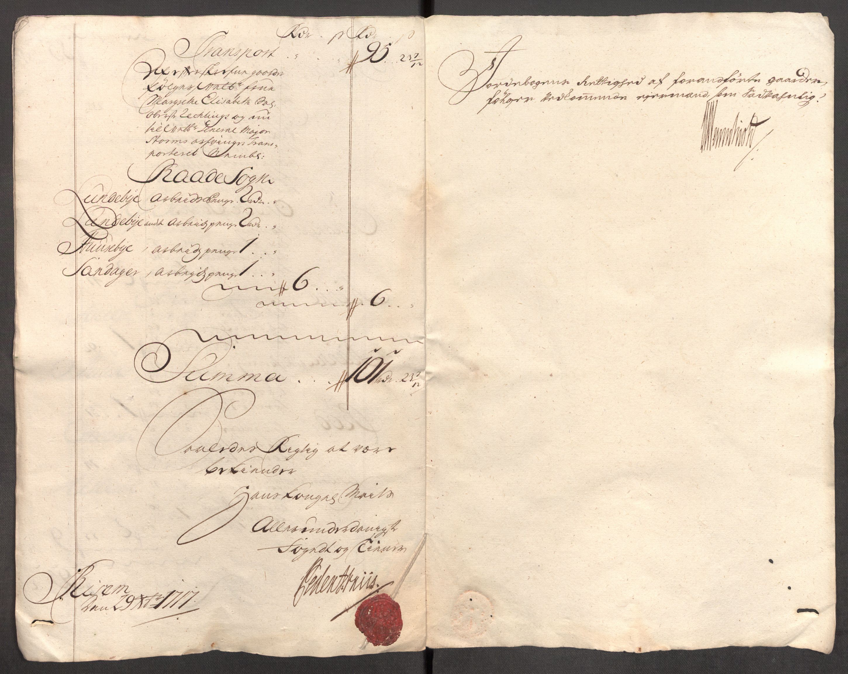 Rentekammeret inntil 1814, Reviderte regnskaper, Fogderegnskap, AV/RA-EA-4092/R04/L0141: Fogderegnskap Moss, Onsøy, Tune, Veme og Åbygge, 1717, p. 198