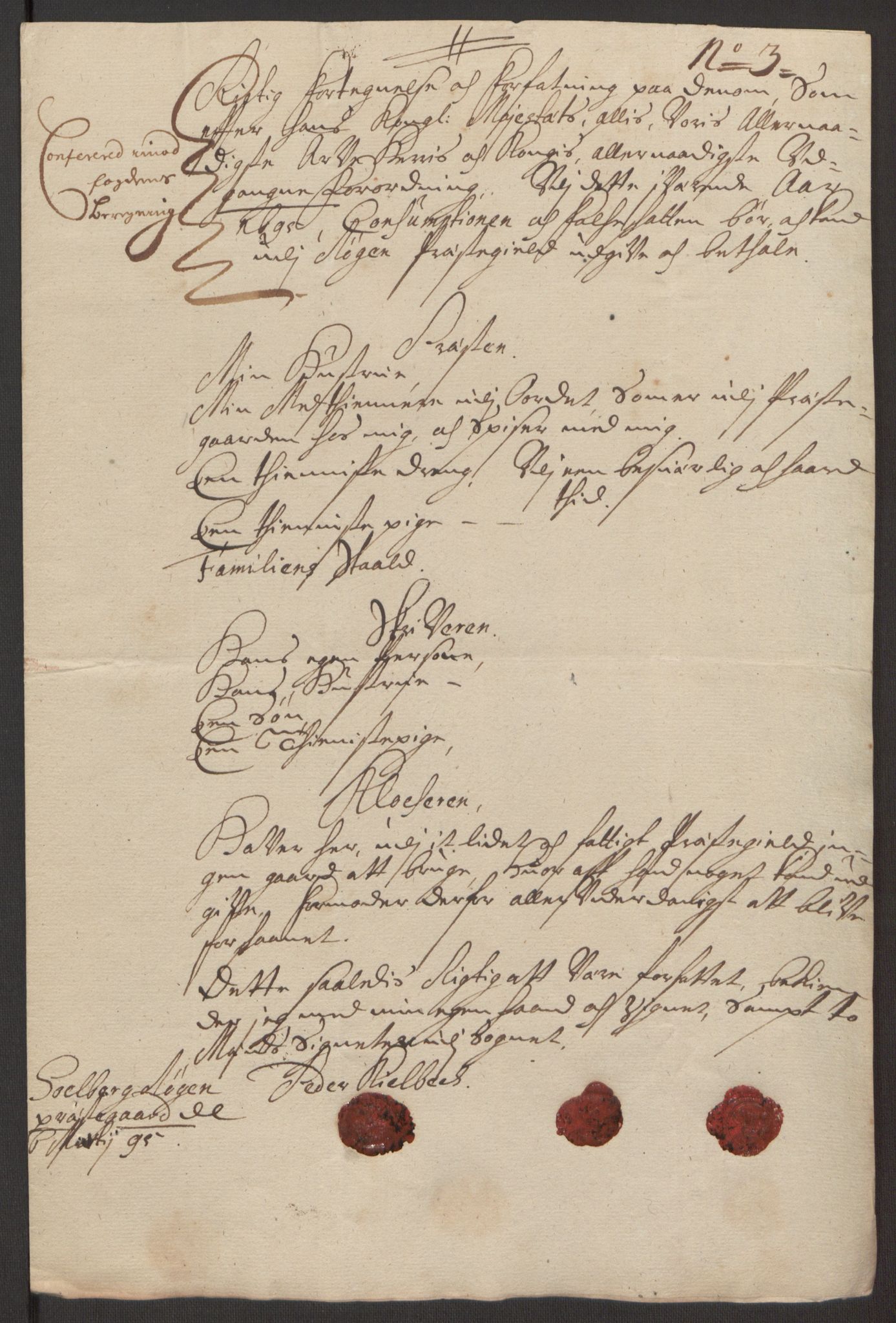 Rentekammeret inntil 1814, Reviderte regnskaper, Fogderegnskap, AV/RA-EA-4092/R30/L1694: Fogderegnskap Hurum, Røyken, Eiker og Lier, 1694-1696, p. 291