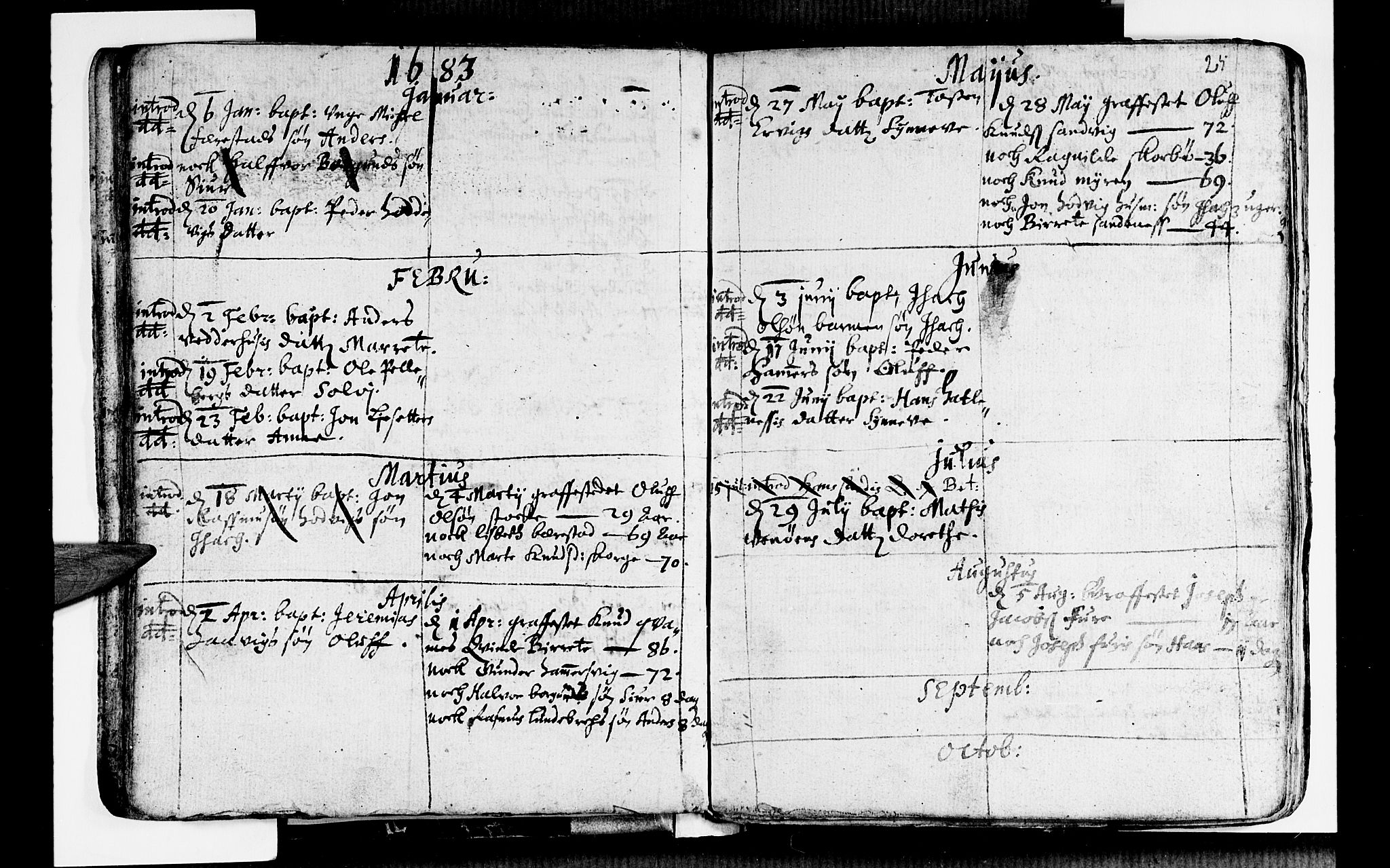 Selje sokneprestembete, AV/SAB-A-99938/H/Ha/Haa/Haaa: Parish register (official) no. A 1, 1668-1696, p. 25