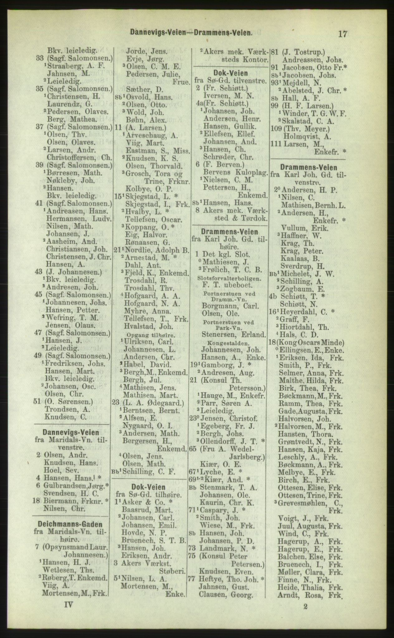 Kristiania/Oslo adressebok, PUBL/-, 1883, p. 17