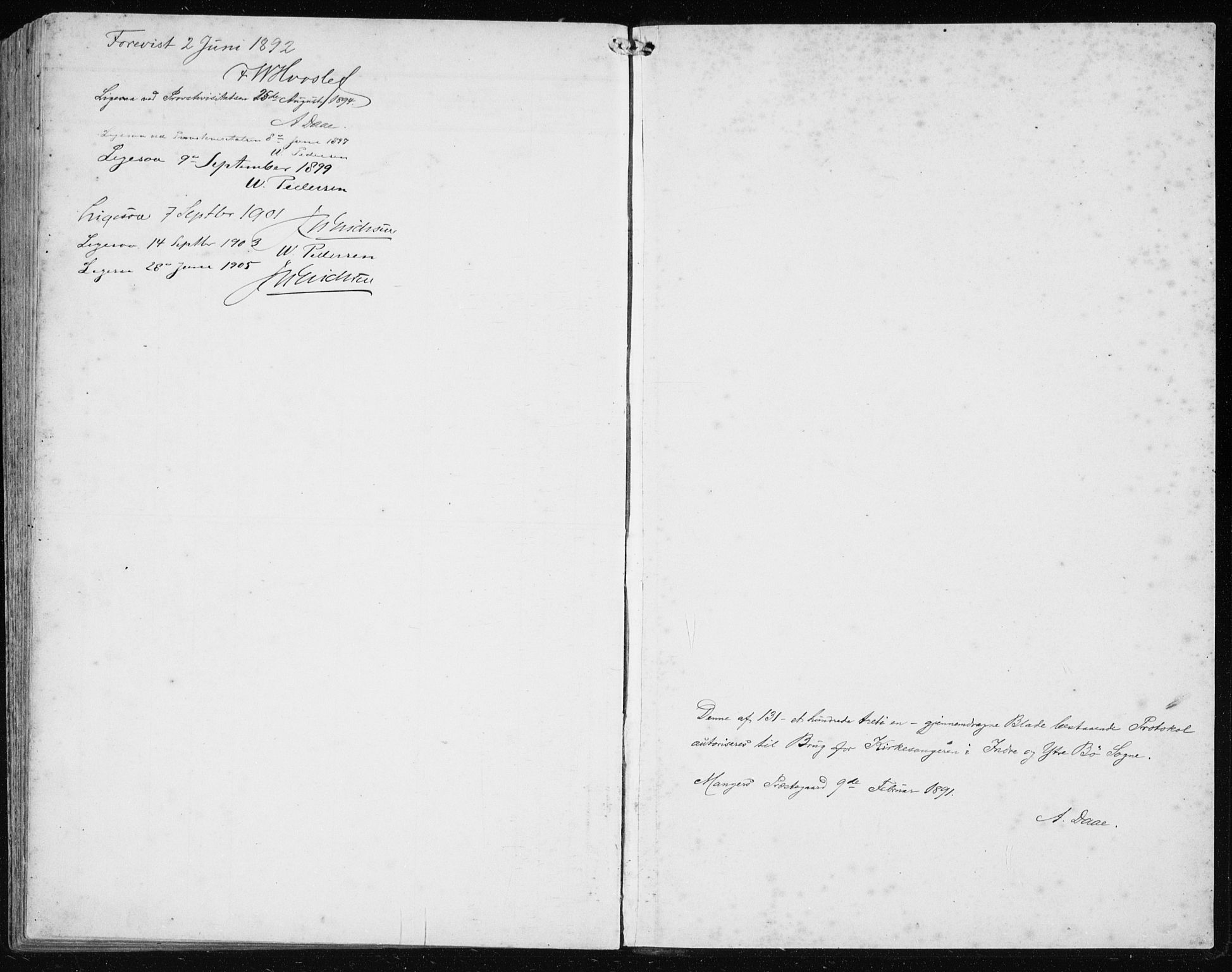 Manger sokneprestembete, AV/SAB-A-76801/H/Hab: Parish register (copy) no. B 3, 1891-1907