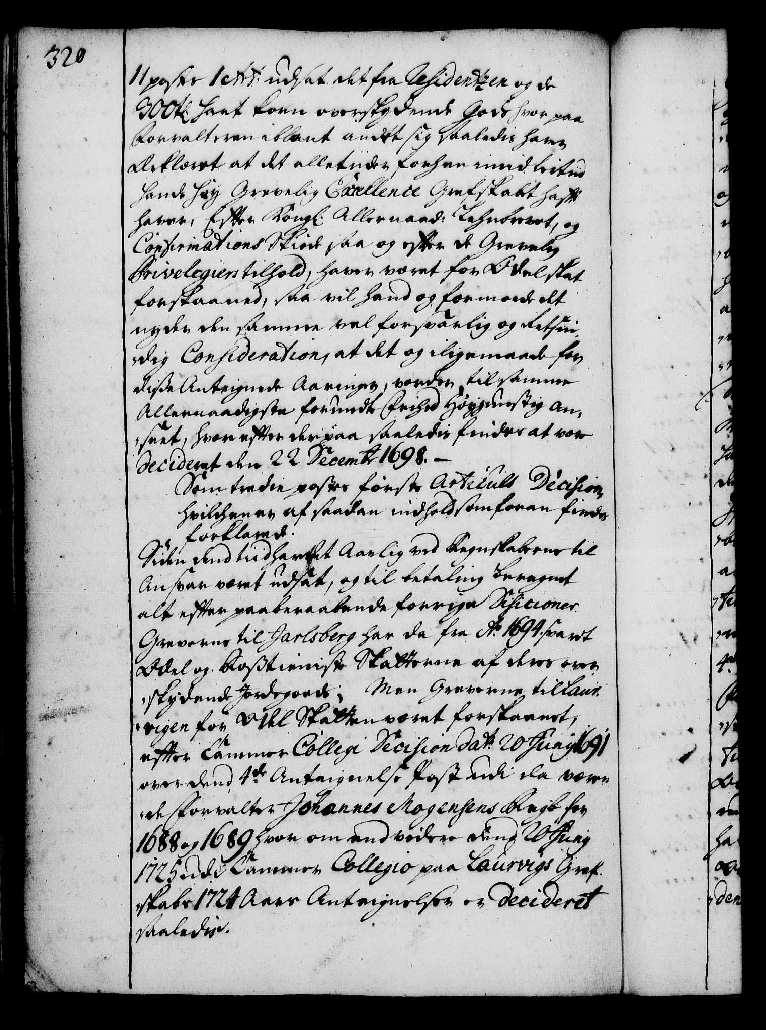 Rentekammeret, Kammerkanselliet, RA/EA-3111/G/Gg/Gga/L0002: Norsk ekspedisjonsprotokoll med register (merket RK 53.2), 1723-1727, p. 320