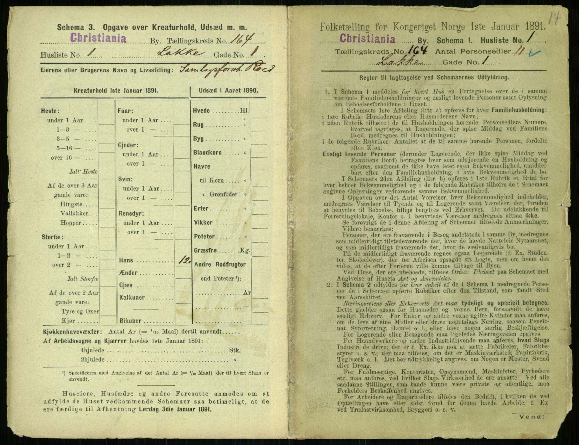 RA, 1891 census for 0301 Kristiania, 1891, p. 94364
