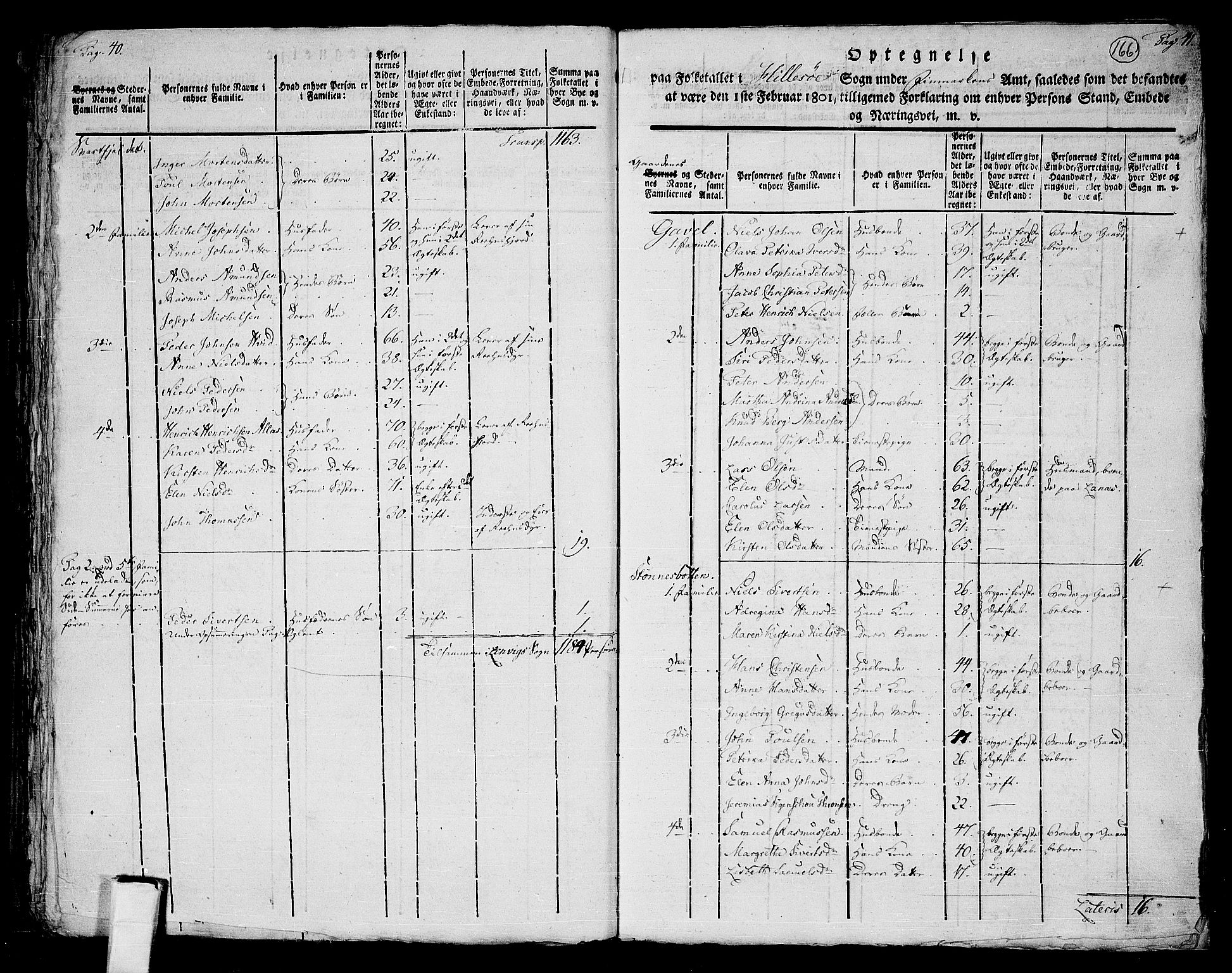 RA, 1801 census for 1931P Lenvik, 1801, p. 165b-166a