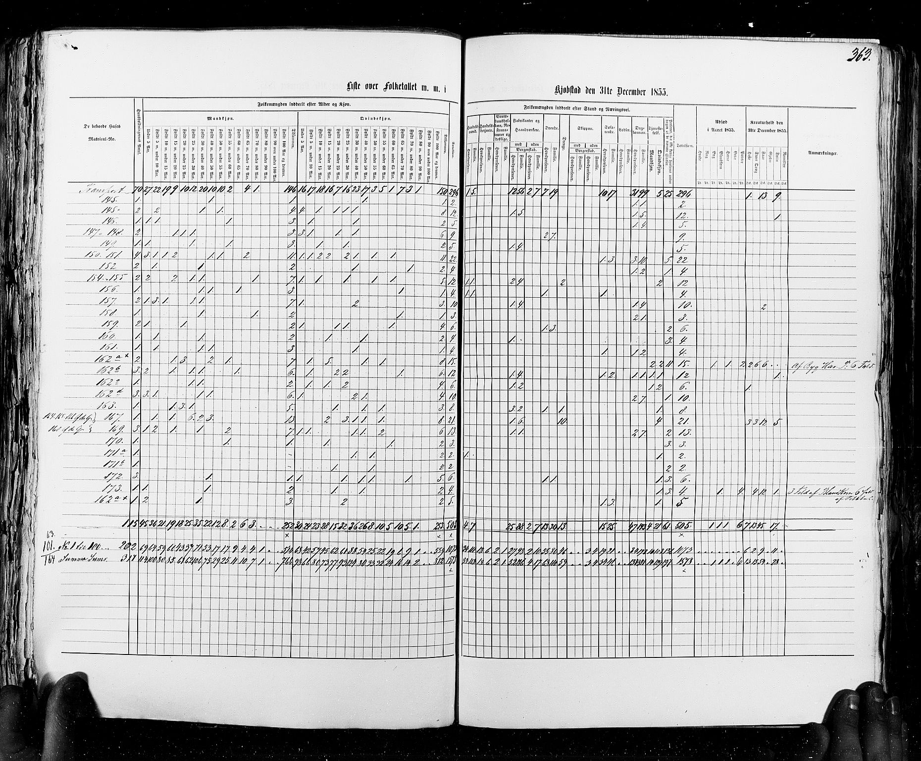 RA, Census 1855, vol. 8: Risør-Vadsø, 1855, p. 363