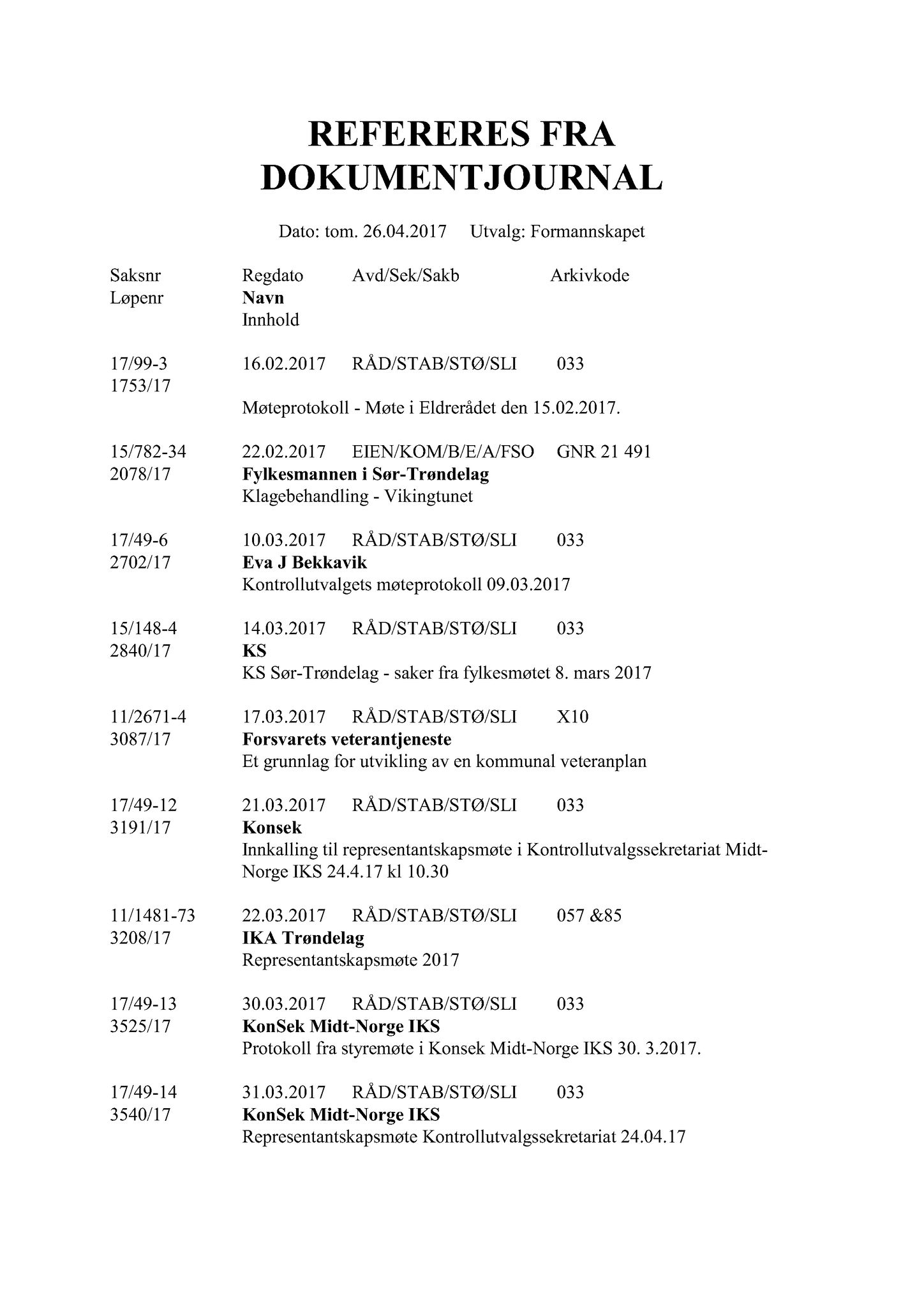 Klæbu Kommune, TRKO/KK/01-KS/L010: Kommunestyret - Møtedokumenter, 2017, p. 764