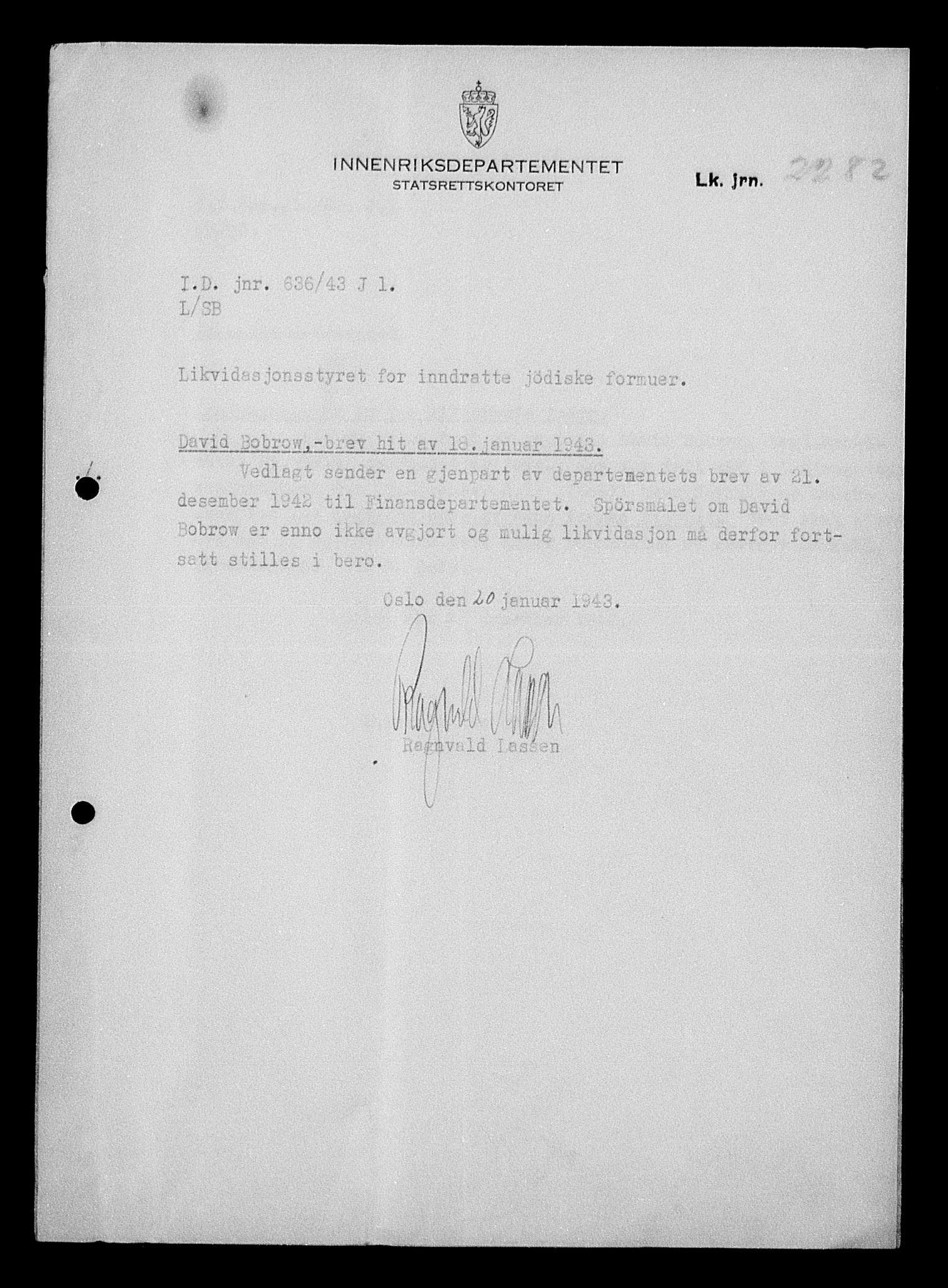 Justisdepartementet, Tilbakeføringskontoret for inndratte formuer, AV/RA-S-1564/H/Hc/Hcc/L0926: --, 1945-1947, p. 366