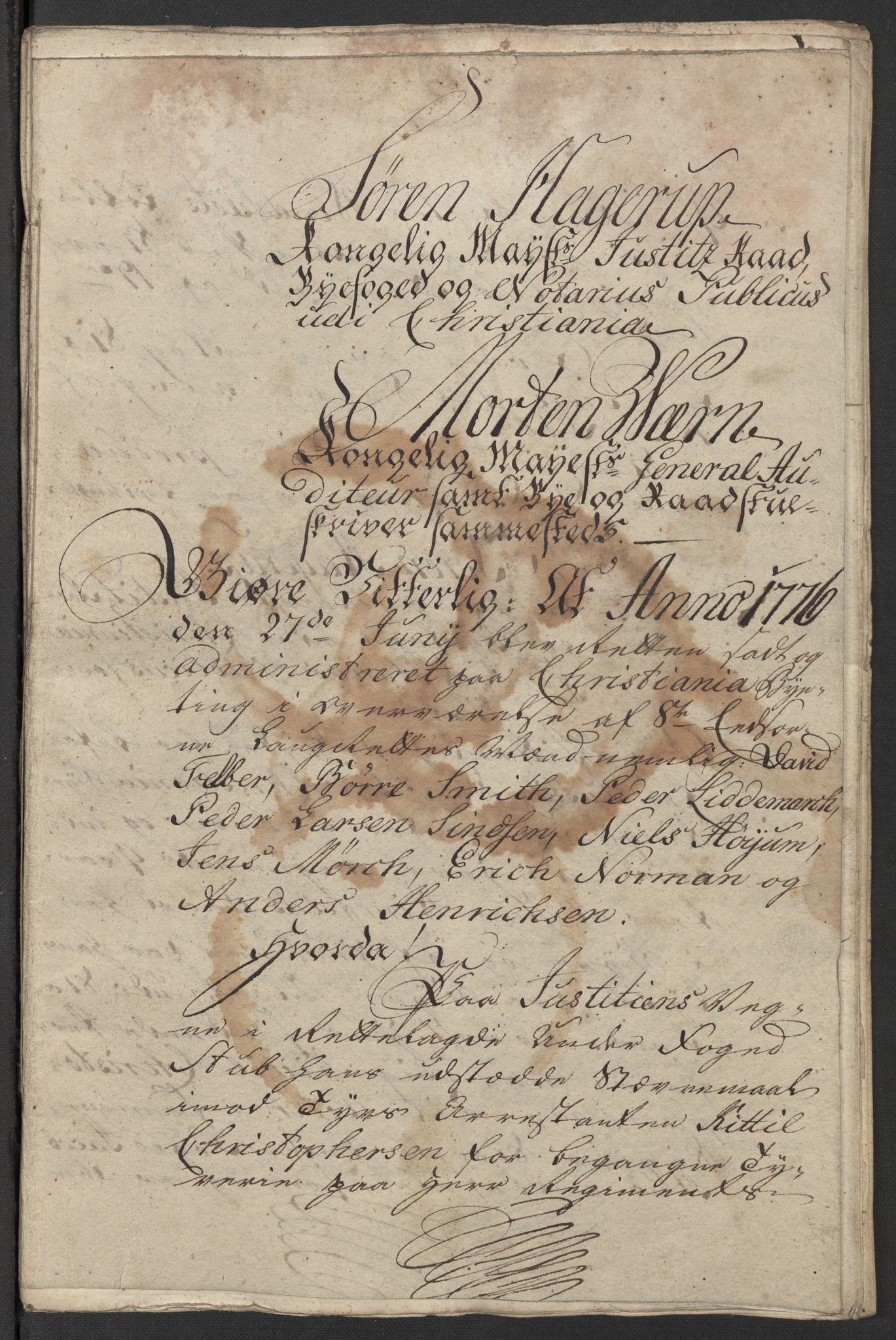 Kristiania stiftamt, SAO/A-10386/G/Gm/L0011: Domsakter og forhør, 1776, p. 418