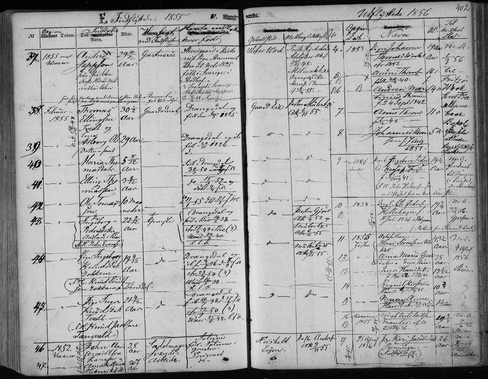 Holla kirkebøker, SAKO/A-272/F/Fa/L0005: Parish register (official) no. 5, 1849-1860, p. 402