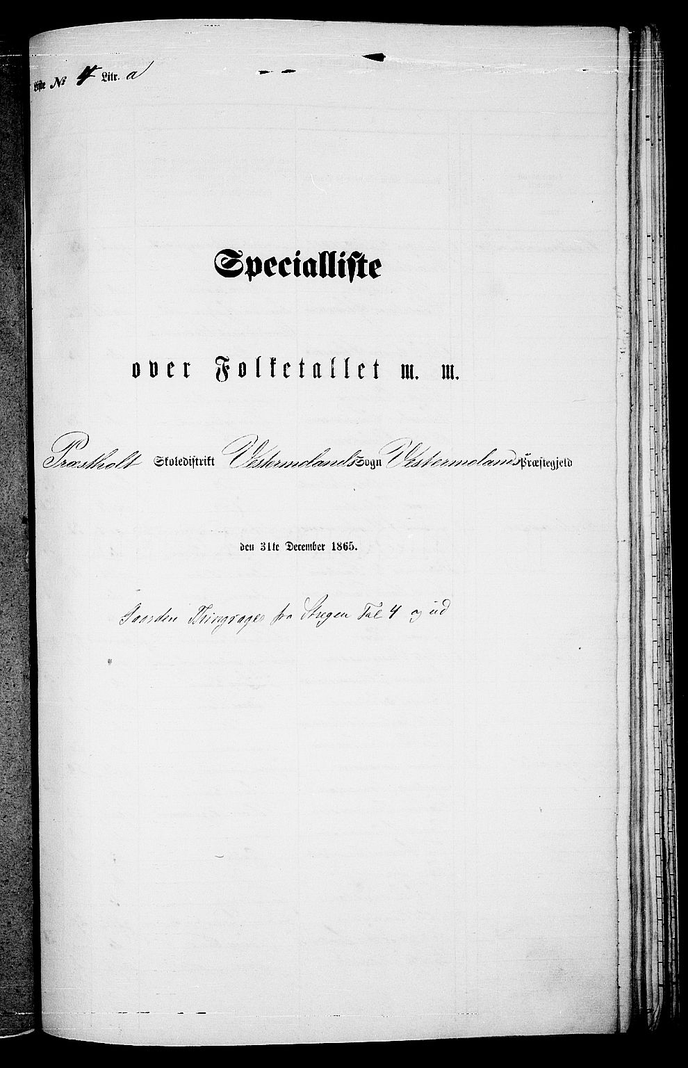 RA, 1865 census for Vestre Moland/Vestre Moland, 1865, p. 46