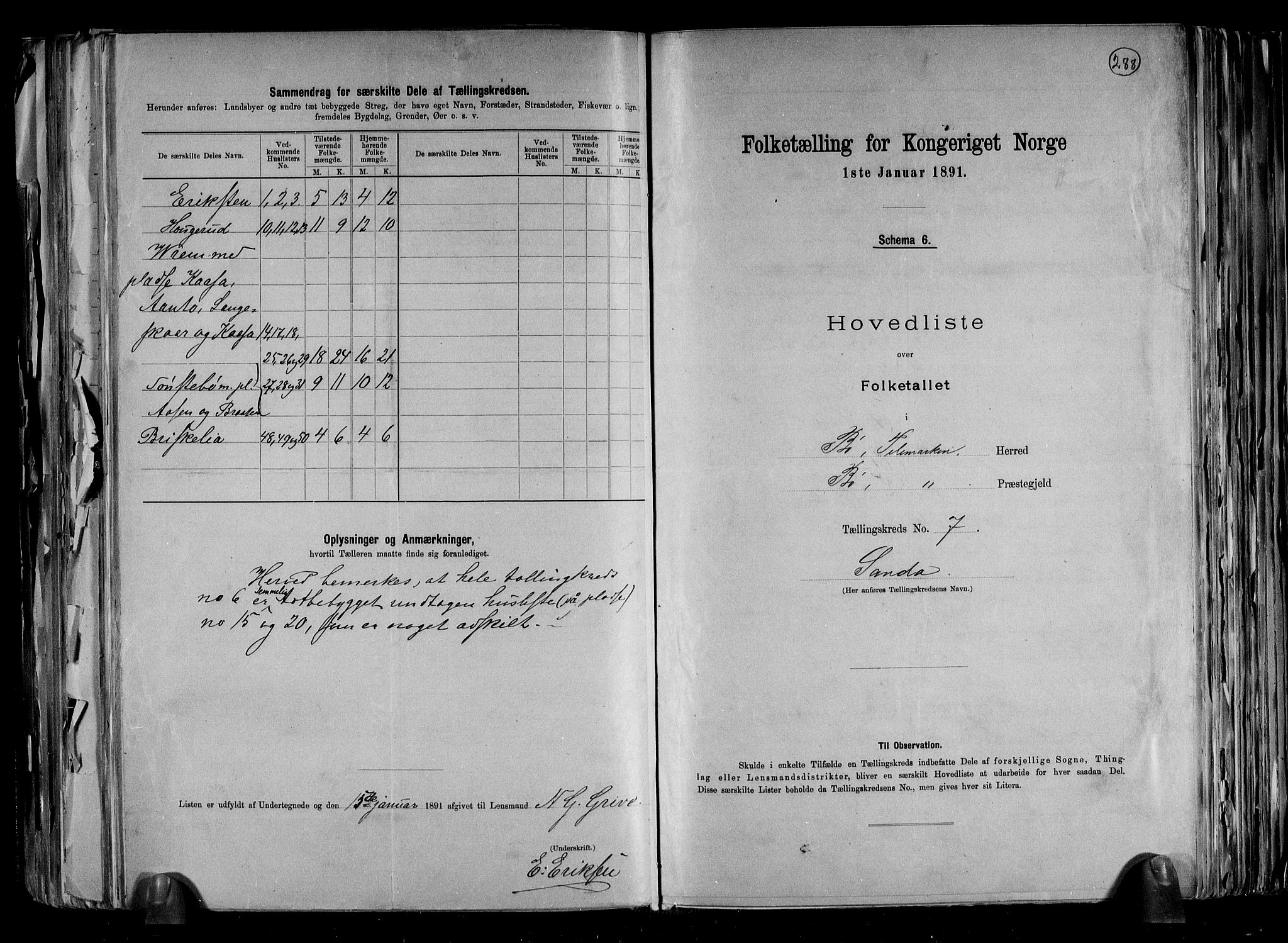 RA, 1891 census for 0821 Bø, 1891, p. 16