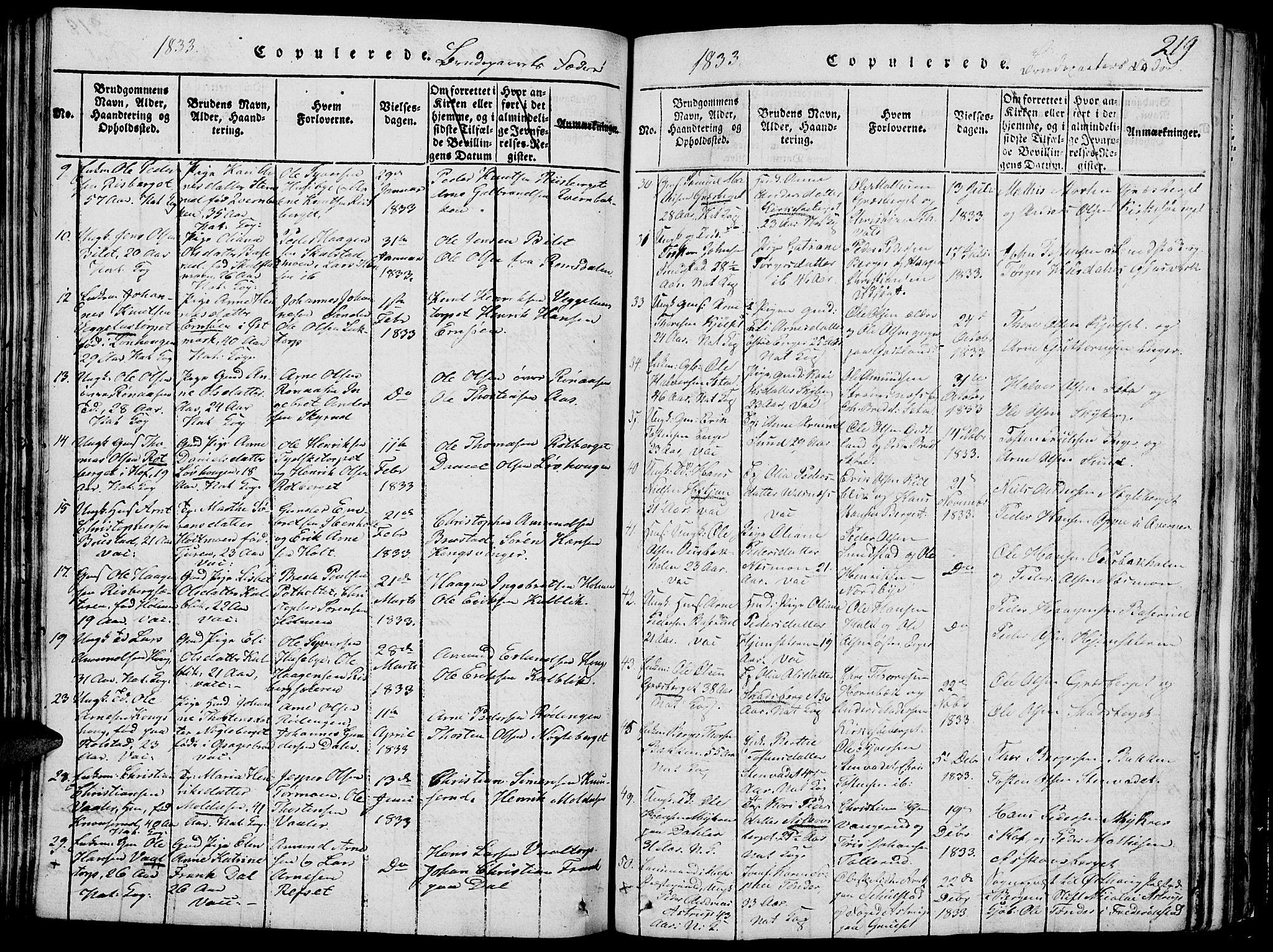 Grue prestekontor, AV/SAH-PREST-036/H/Ha/Hab/L0002: Parish register (copy) no. 2, 1815-1841, p. 219