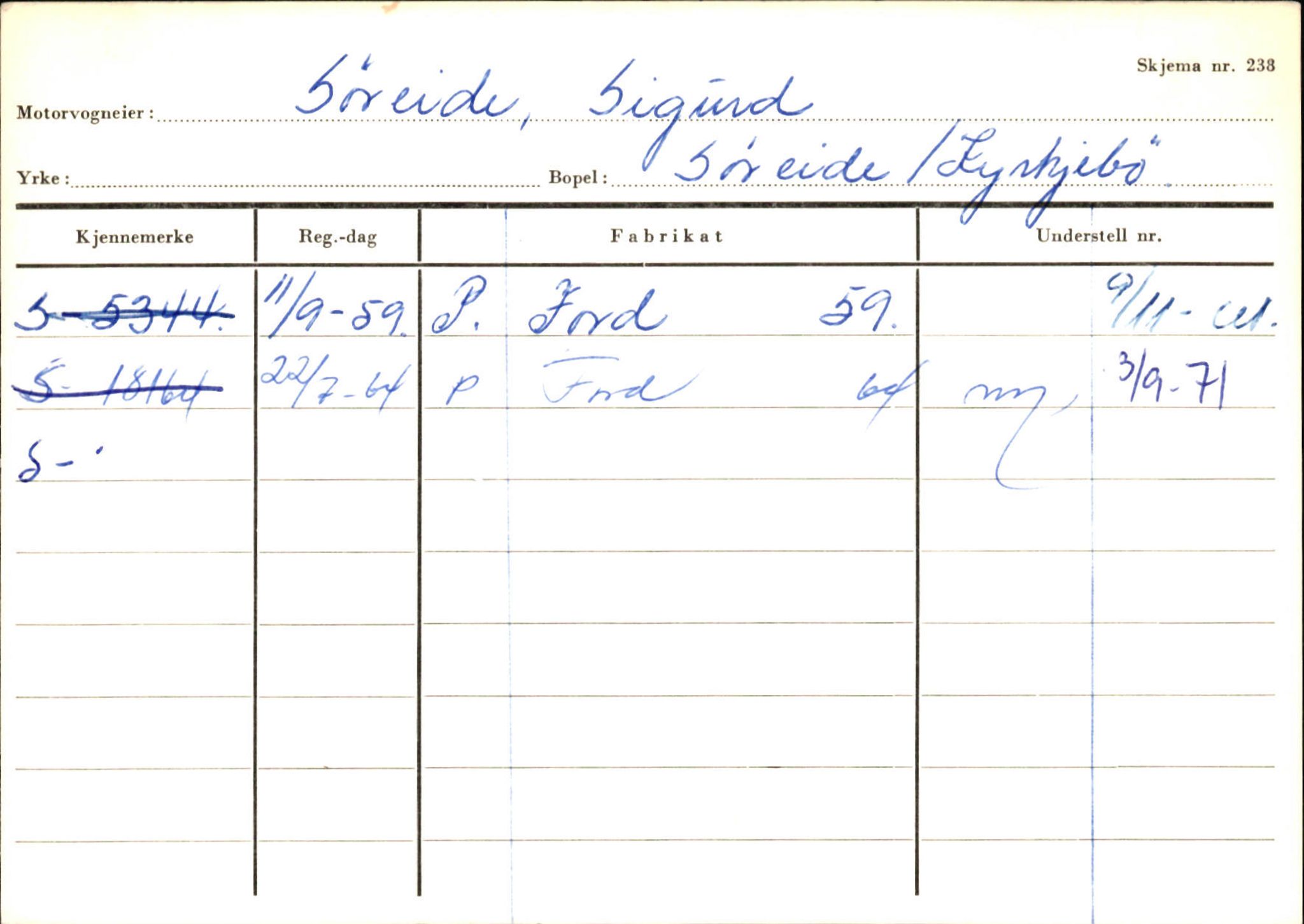 Statens vegvesen, Sogn og Fjordane vegkontor, AV/SAB-A-5301/4/F/L0131: Eigarregister Høyanger P-Å. Stryn S-Å, 1945-1975, p. 556