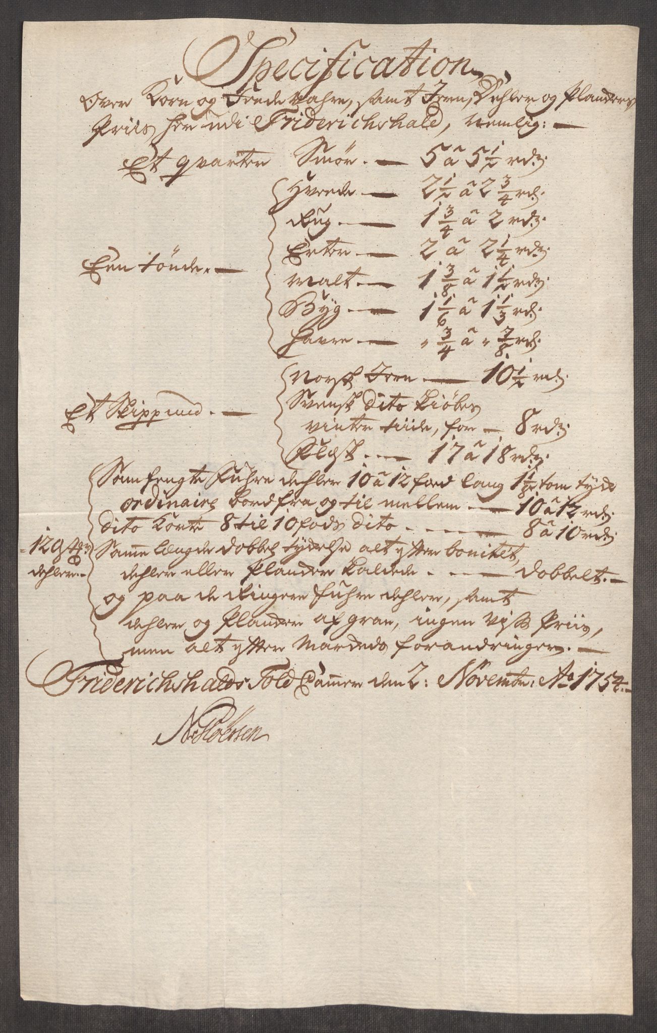 Rentekammeret inntil 1814, Realistisk ordnet avdeling, AV/RA-EA-4070/Oe/L0005: [Ø1]: Priskuranter, 1753-1757, p. 174