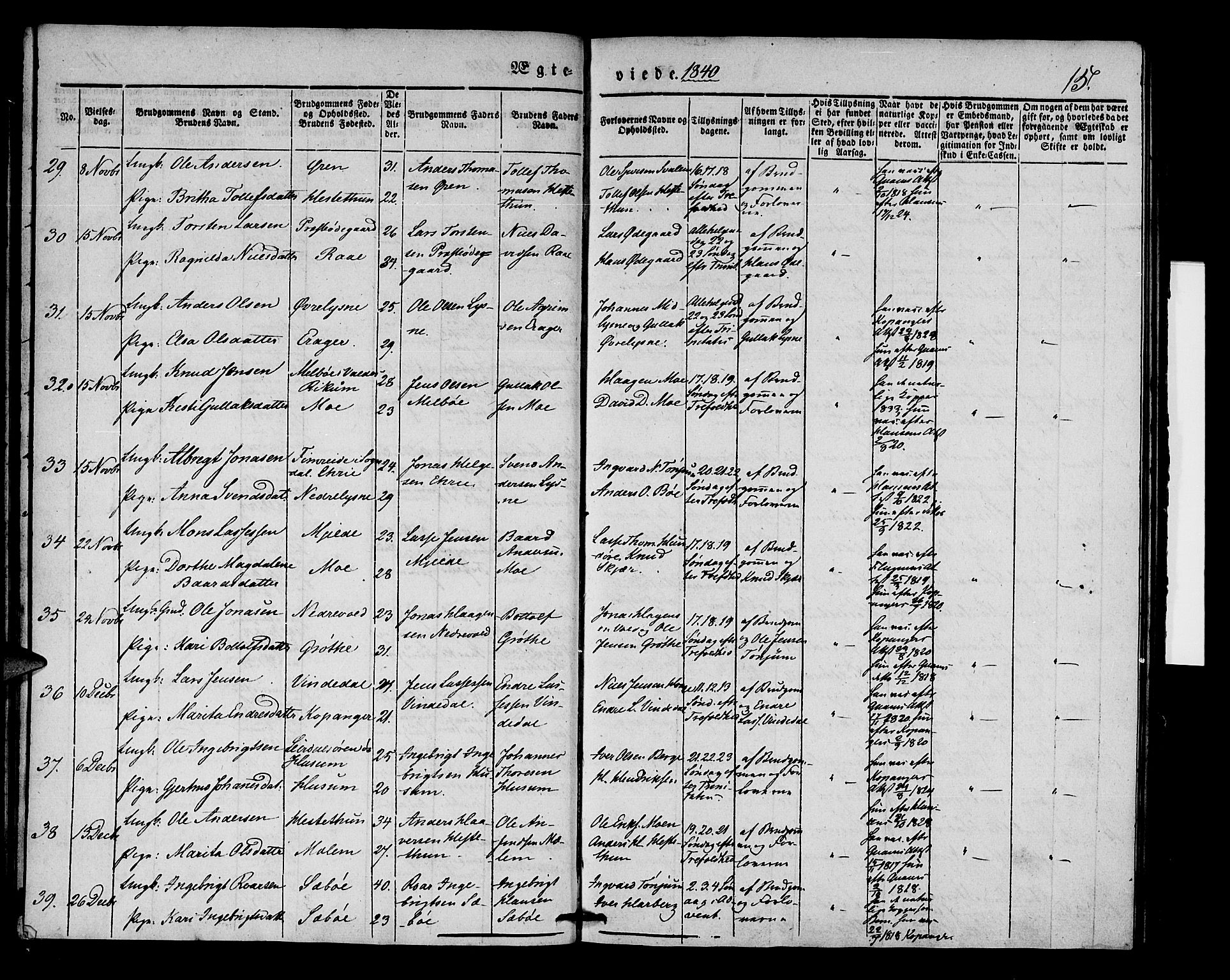 Lærdal sokneprestembete, AV/SAB-A-81201: Parish register (official) no. A 8, 1834-1853, p. 15