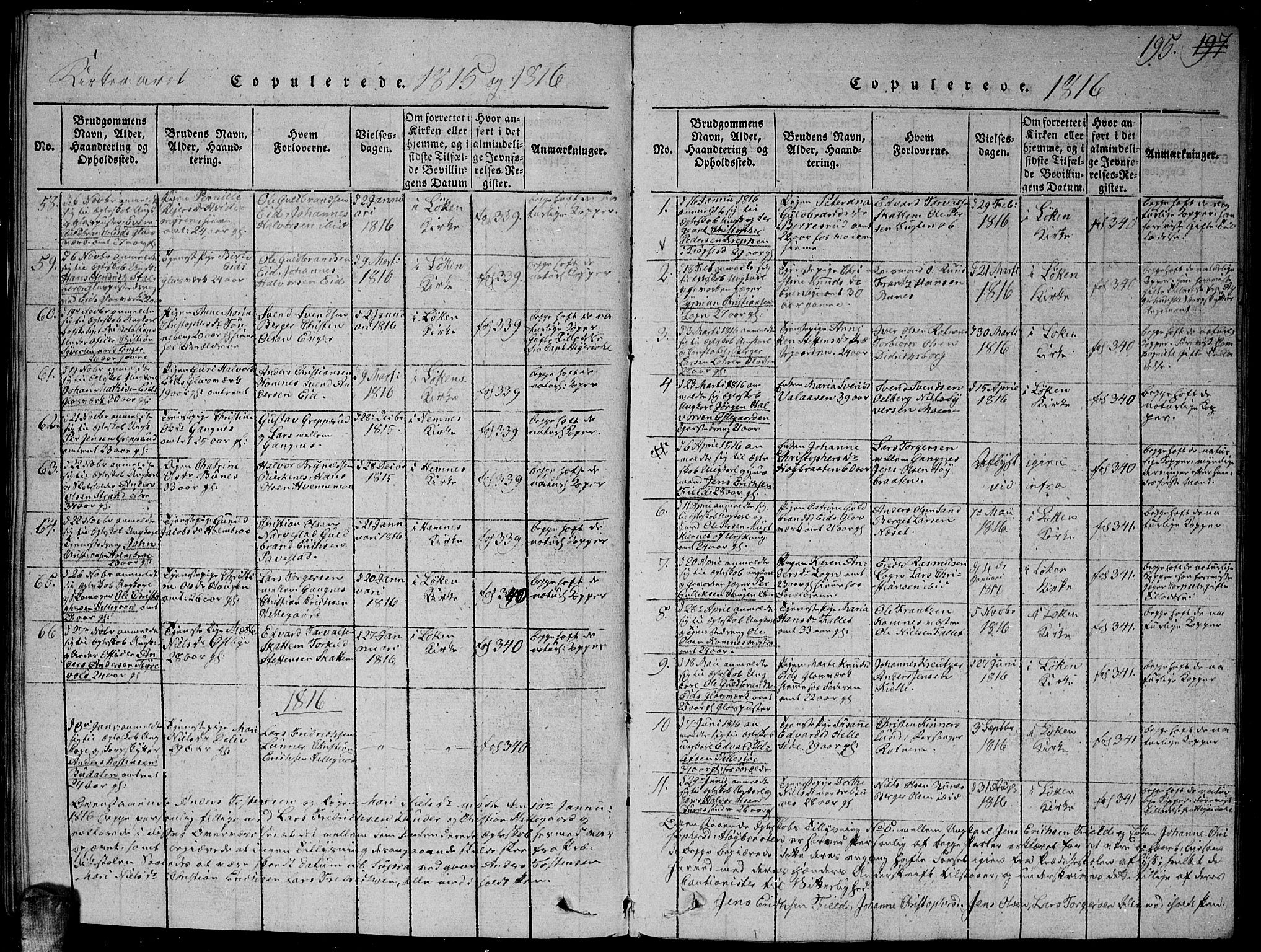 Høland prestekontor Kirkebøker, SAO/A-10346a/G/Ga/L0001: Parish register (copy) no. I 1, 1814-1827, p. 195