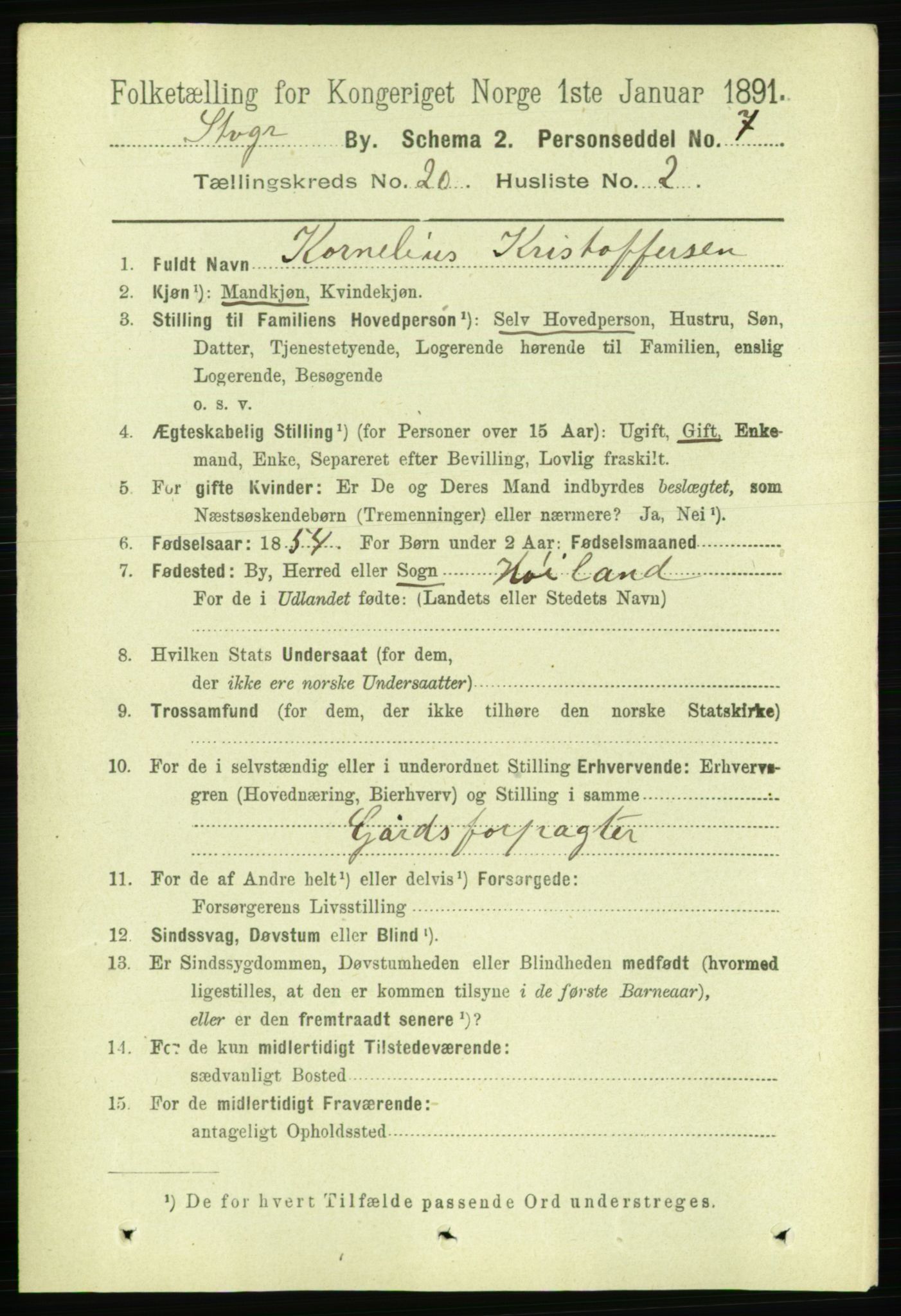 RA, 1891 census for 1103 Stavanger, 1891, p. 23067