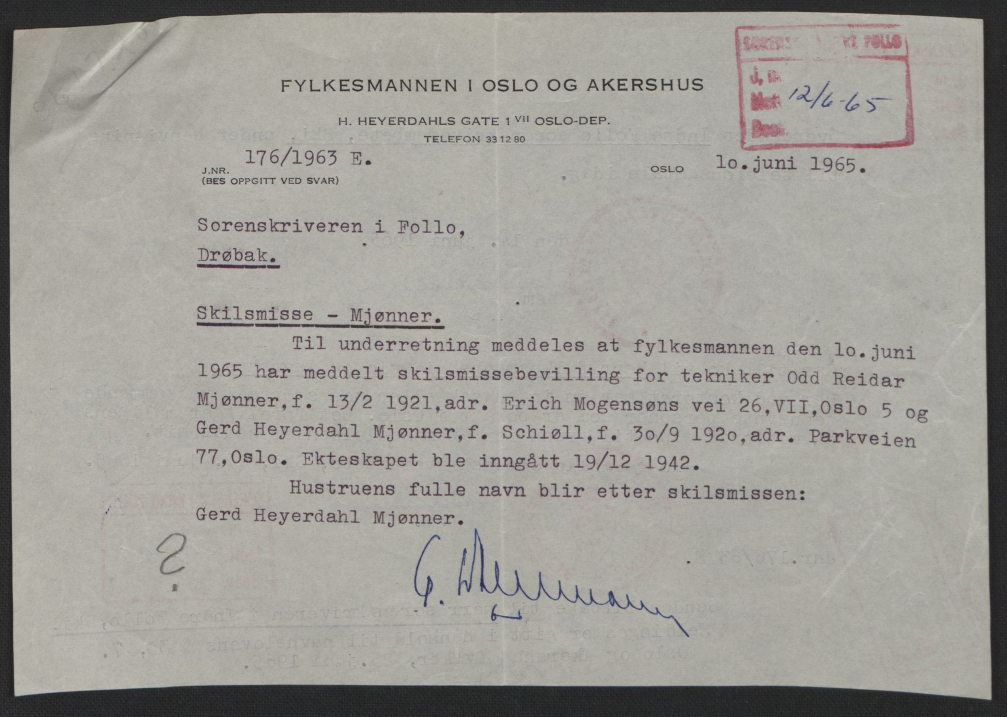 Follo sorenskriveri, SAO/A-10274/L/La/Lab/L0001: Vigselsbok, 1920-1942