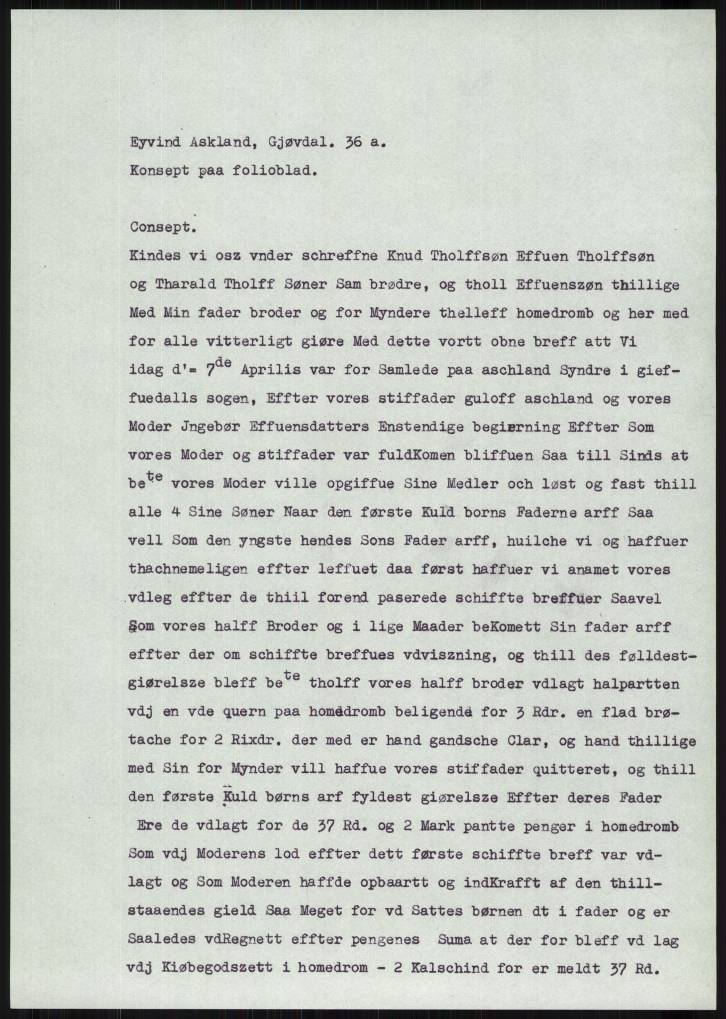 Samlinger til kildeutgivelse, Diplomavskriftsamlingen, AV/RA-EA-4053/H/Ha, p. 175