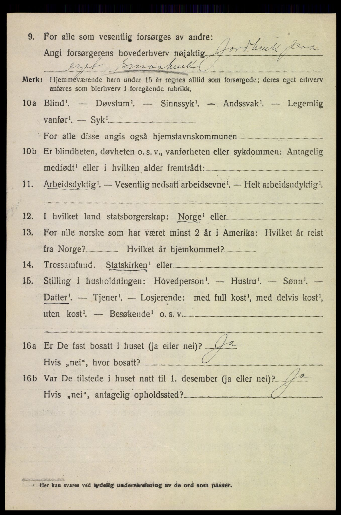 SAH, 1920 census for Fåberg, 1920, p. 14801