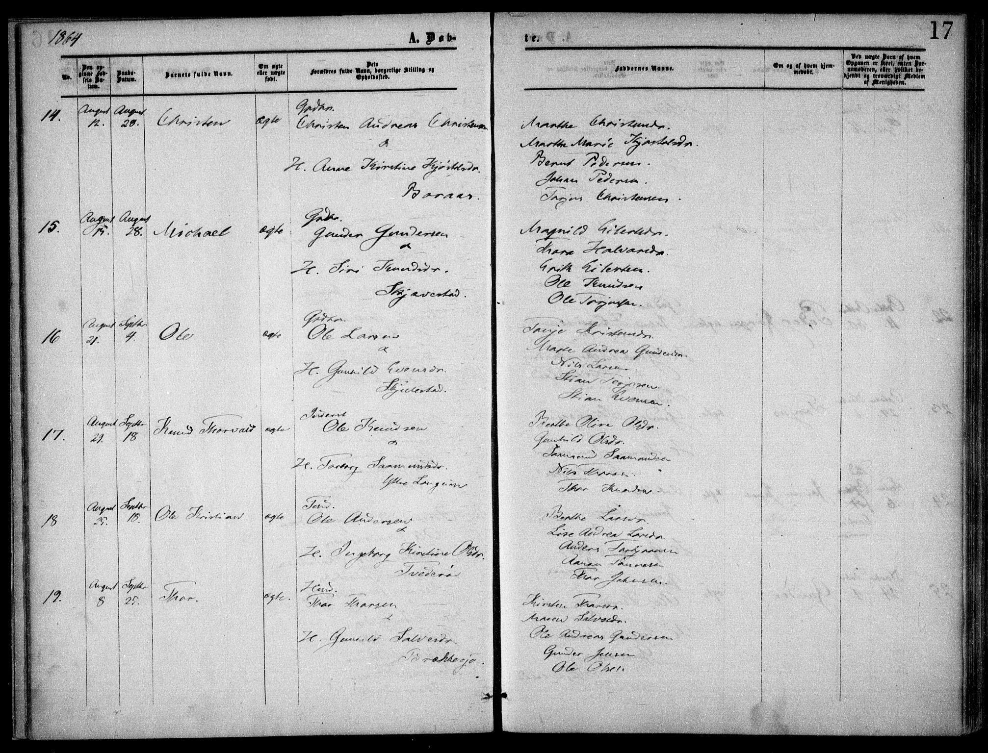 Austre Moland sokneprestkontor, AV/SAK-1111-0001/F/Fa/Faa/L0008: Parish register (official) no. A 8, 1858-1868, p. 17