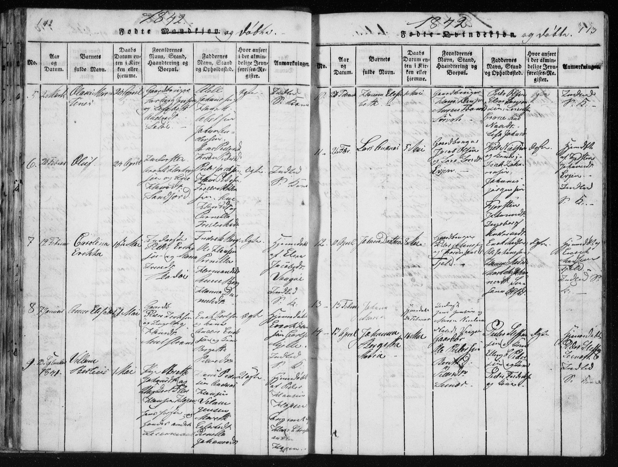 Ministerialprotokoller, klokkerbøker og fødselsregistre - Nordland, AV/SAT-A-1459/801/L0027: Parish register (copy) no. 801C02, 1835-1845, p. 112-113