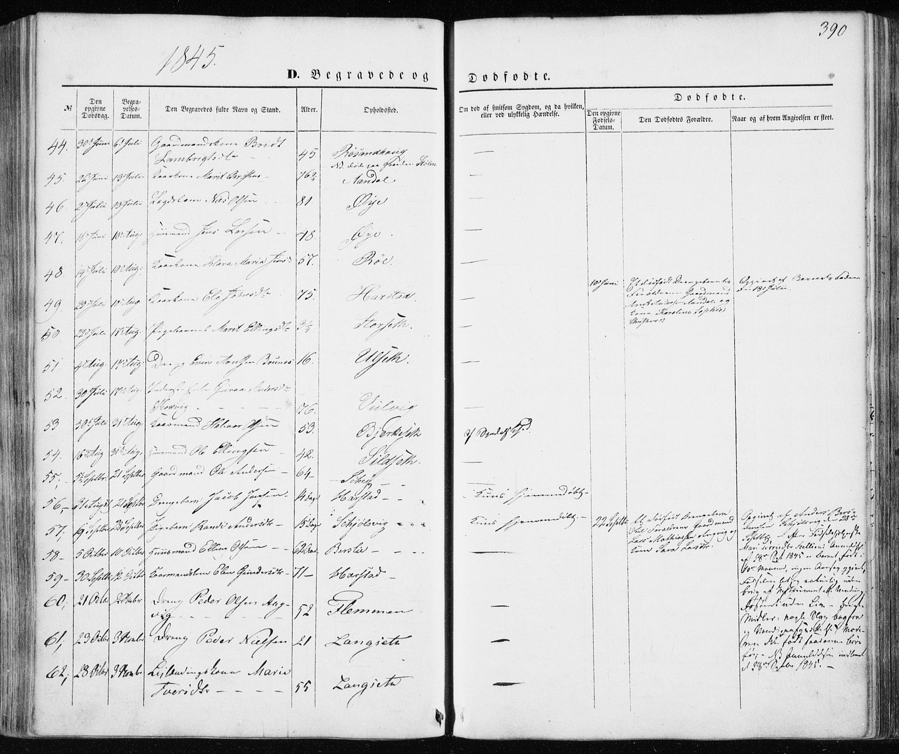 Ministerialprotokoller, klokkerbøker og fødselsregistre - Møre og Romsdal, AV/SAT-A-1454/586/L0984: Parish register (official) no. 586A10, 1844-1856, p. 390