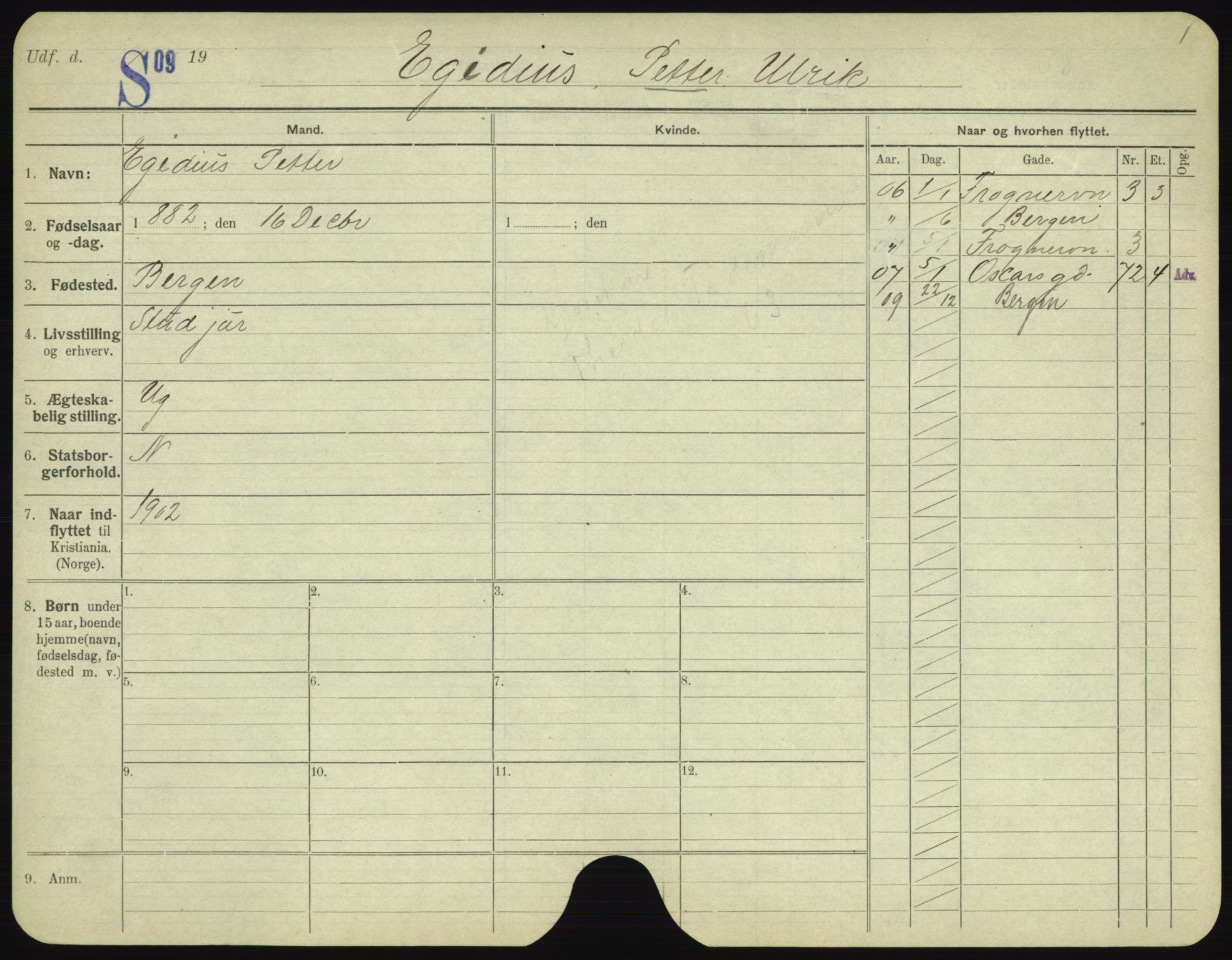 Oslo folkeregister, Registerkort, AV/SAO-A-11715/F/Fa/Fac/L0002: Menn, 1906-1914, p. 750a