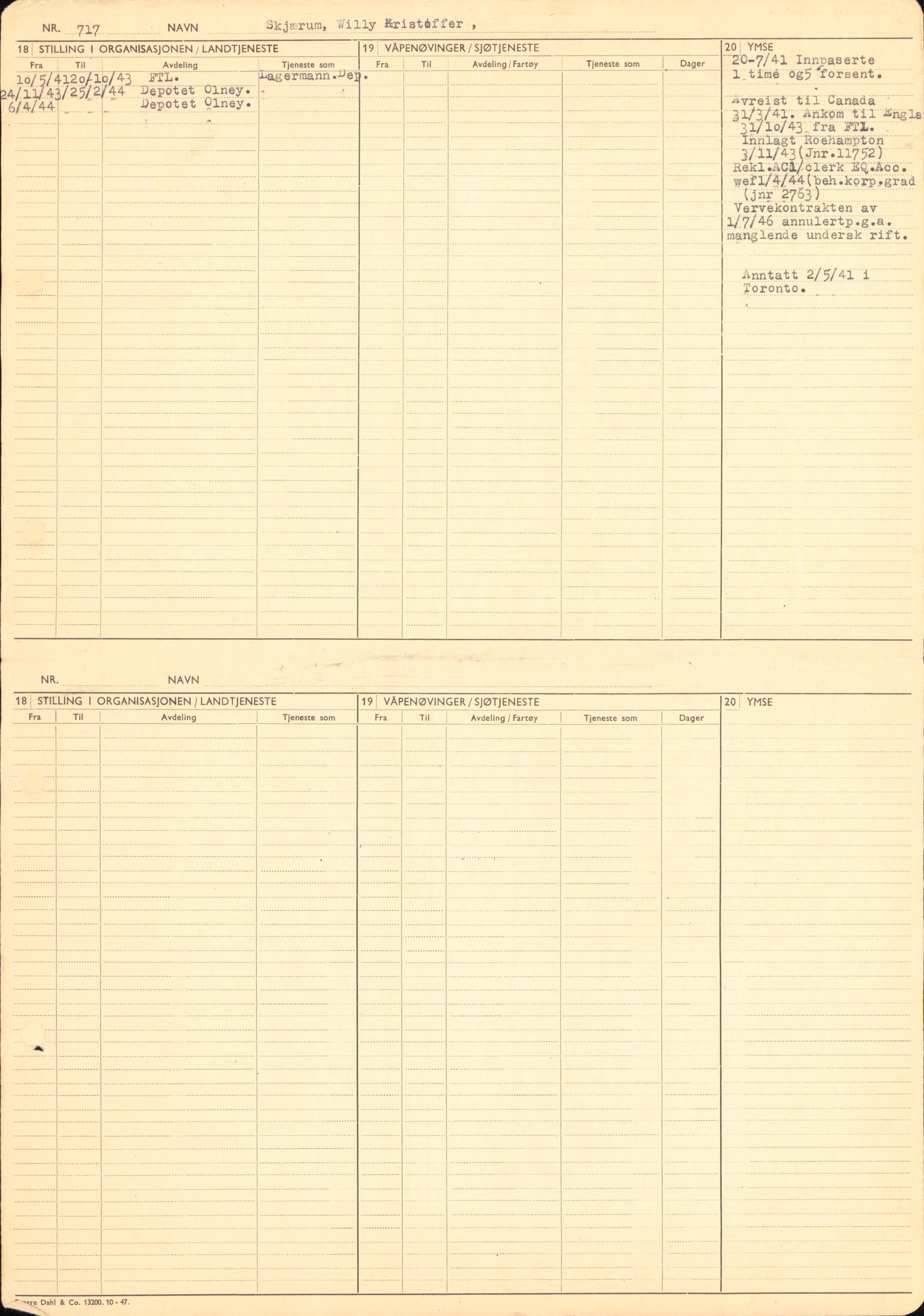 Forsvaret, Forsvarets overkommando/Luftforsvarsstaben, AV/RA-RAFA-4079/P/Pa/L0028: Personellpapirer, 1911, p. 140