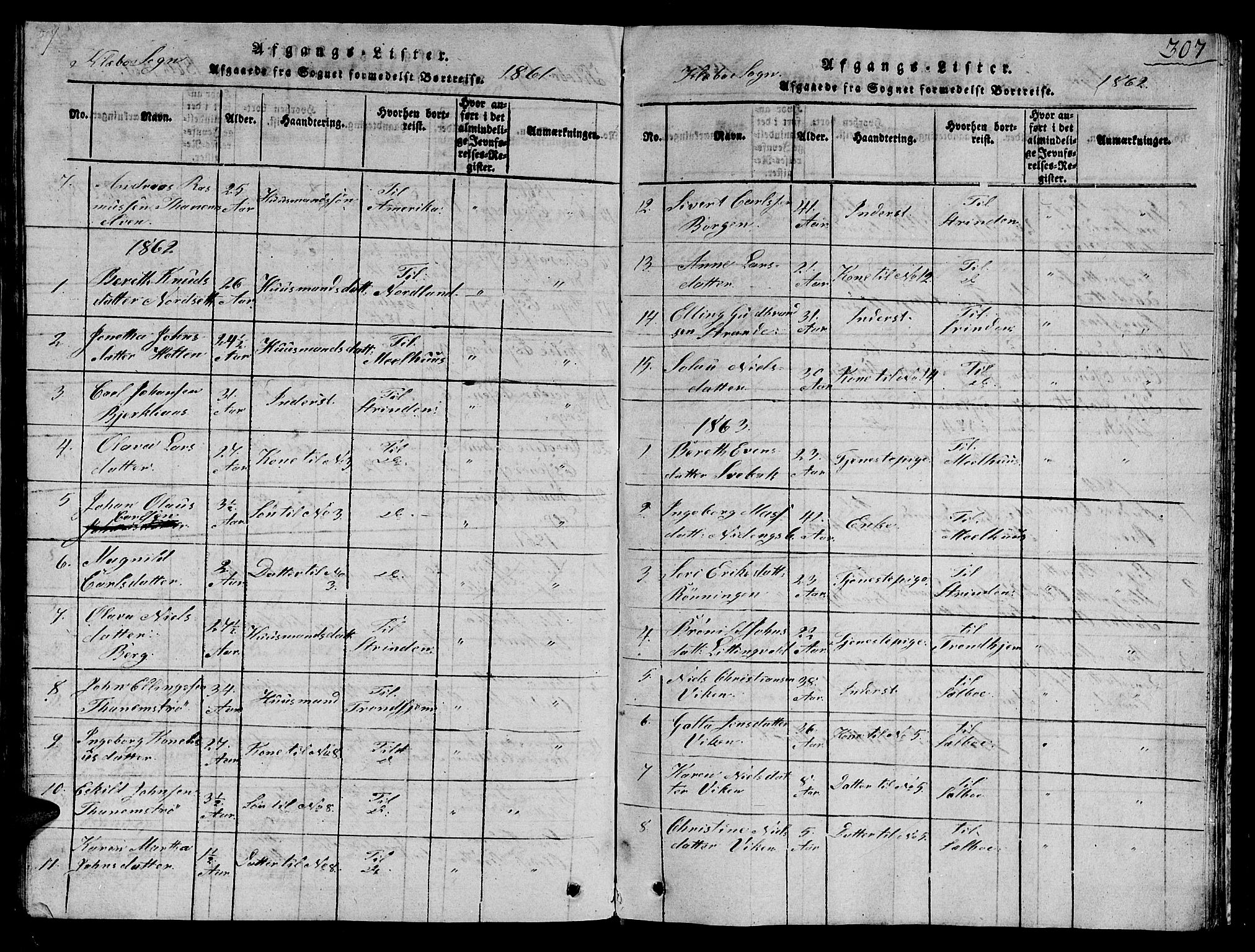 Ministerialprotokoller, klokkerbøker og fødselsregistre - Sør-Trøndelag, SAT/A-1456/618/L0450: Parish register (copy) no. 618C01, 1816-1865, p. 307