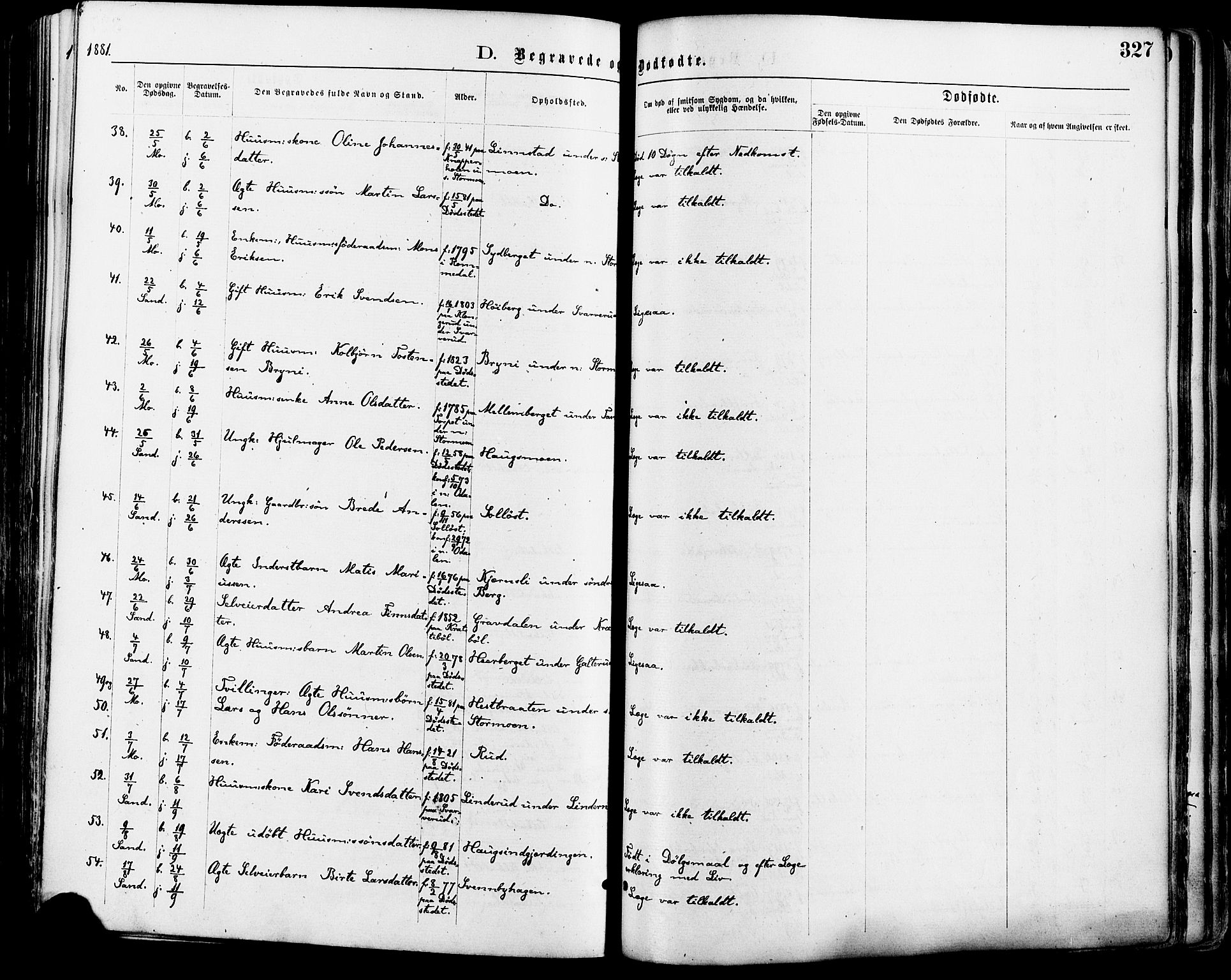 Nord-Odal prestekontor, AV/SAH-PREST-032/H/Ha/Haa/L0005: Parish register (official) no. 5, 1874-1885, p. 327