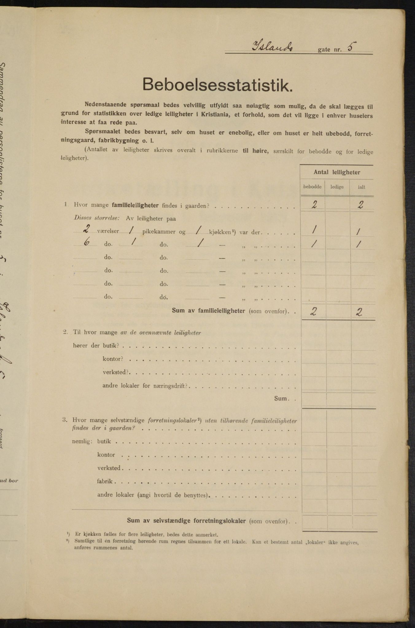 OBA, Municipal Census 1915 for Kristiania, 1915, p. 43963