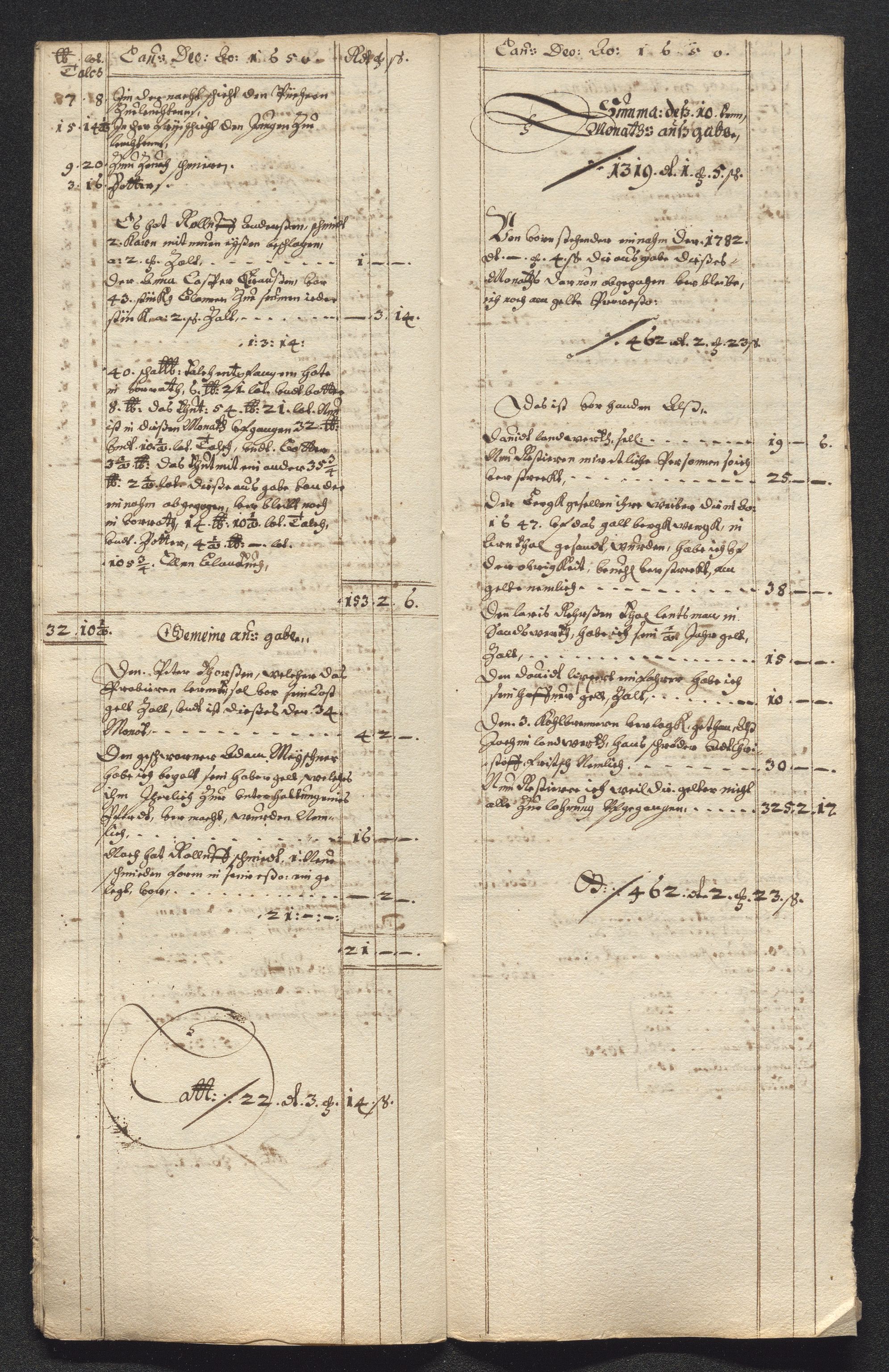 Kongsberg Sølvverk 1623-1816, AV/SAKO-EA-3135/001/D/Dc/Dcd/L0024: Utgiftsregnskap for gruver m.m. , 1650, p. 222