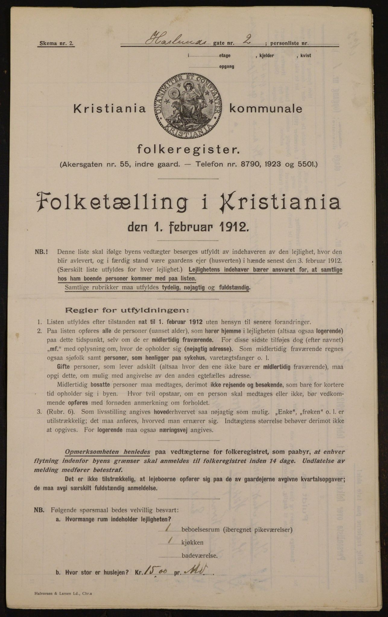 OBA, Municipal Census 1912 for Kristiania, 1912, p. 35263