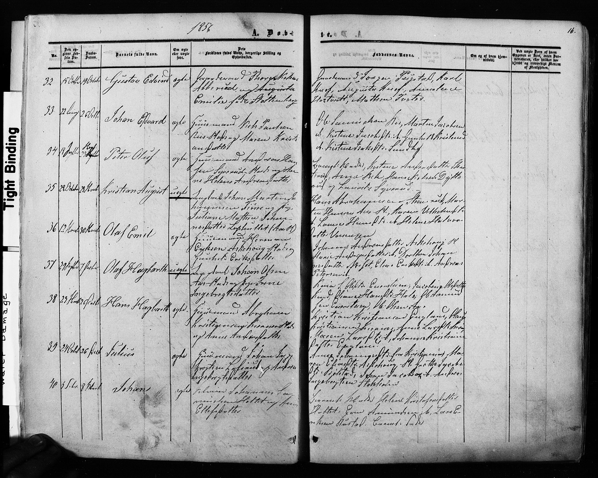 Ås prestekontor Kirkebøker, AV/SAO-A-10894/F/Fa/L0007: Parish register (official) no. I 7, 1854-1870, p. 16