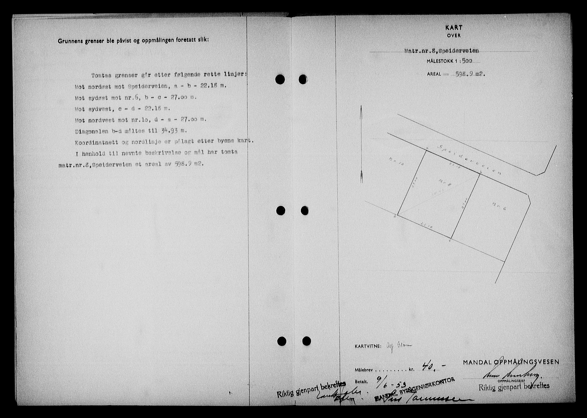 Mandal sorenskriveri, SAK/1221-0005/001/G/Gb/Gba/L0087: Mortgage book no. A-24, 1953-1953, Diary no: : 811/1953