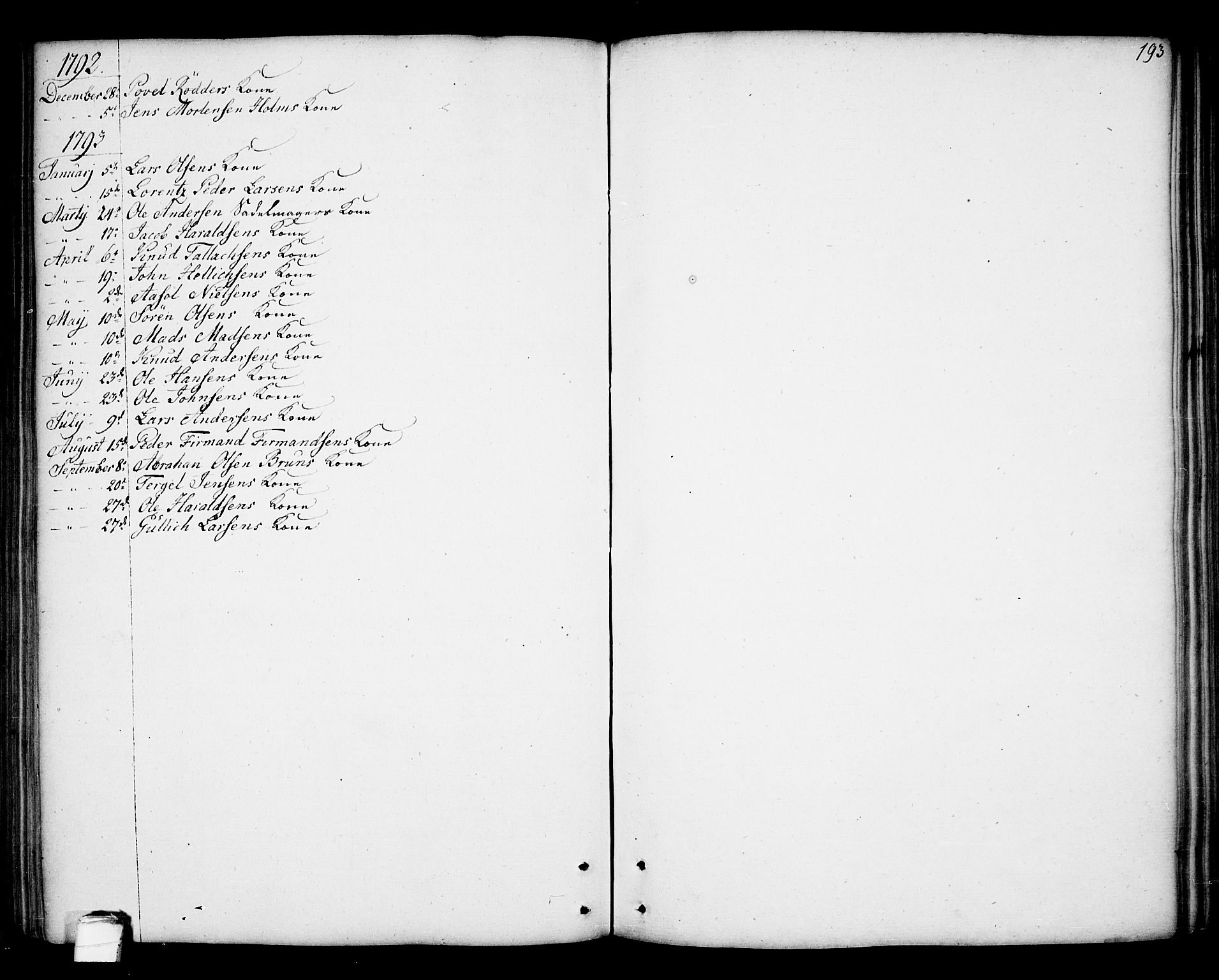 Kragerø kirkebøker, SAKO/A-278/F/Fa/L0002: Parish register (official) no. 2, 1767-1802, p. 193